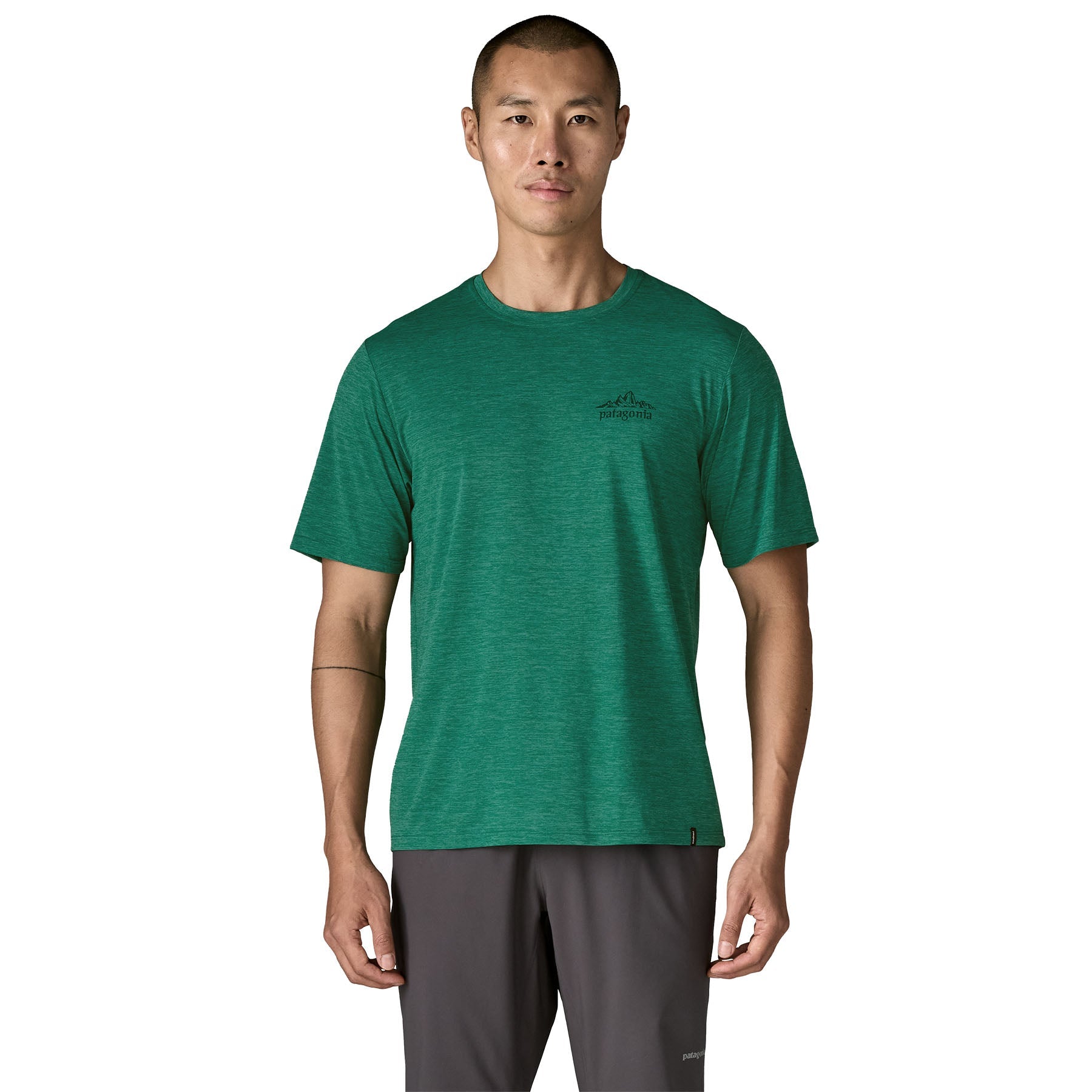 Men's Capilene® Cool Daily Shirt - Cloud Crag in Gem Green - Light Gem Green X - Dye | Patagonia Bend