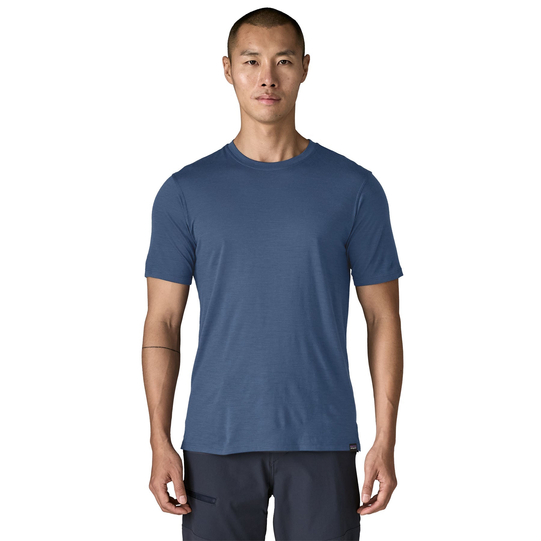 Men's Capilene® Cool Merino Blend Shirt in Clement Blue | Patagonia Bend