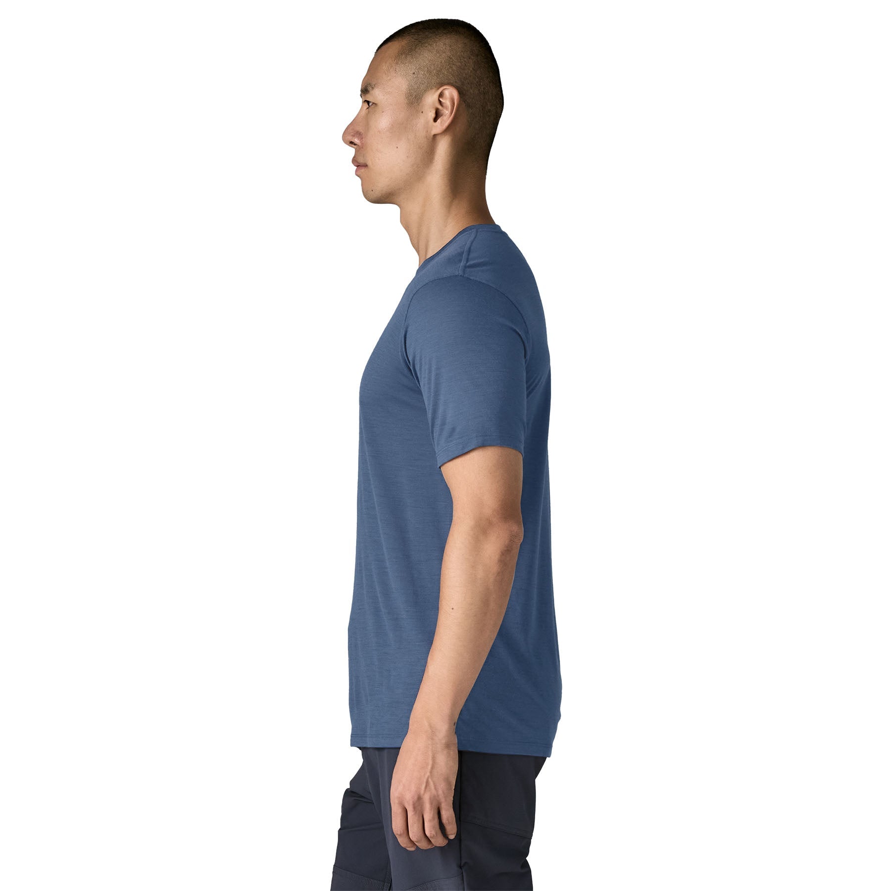 Men's Capilene® Cool Merino Blend Shirt in Clement Blue | Patagonia Bend