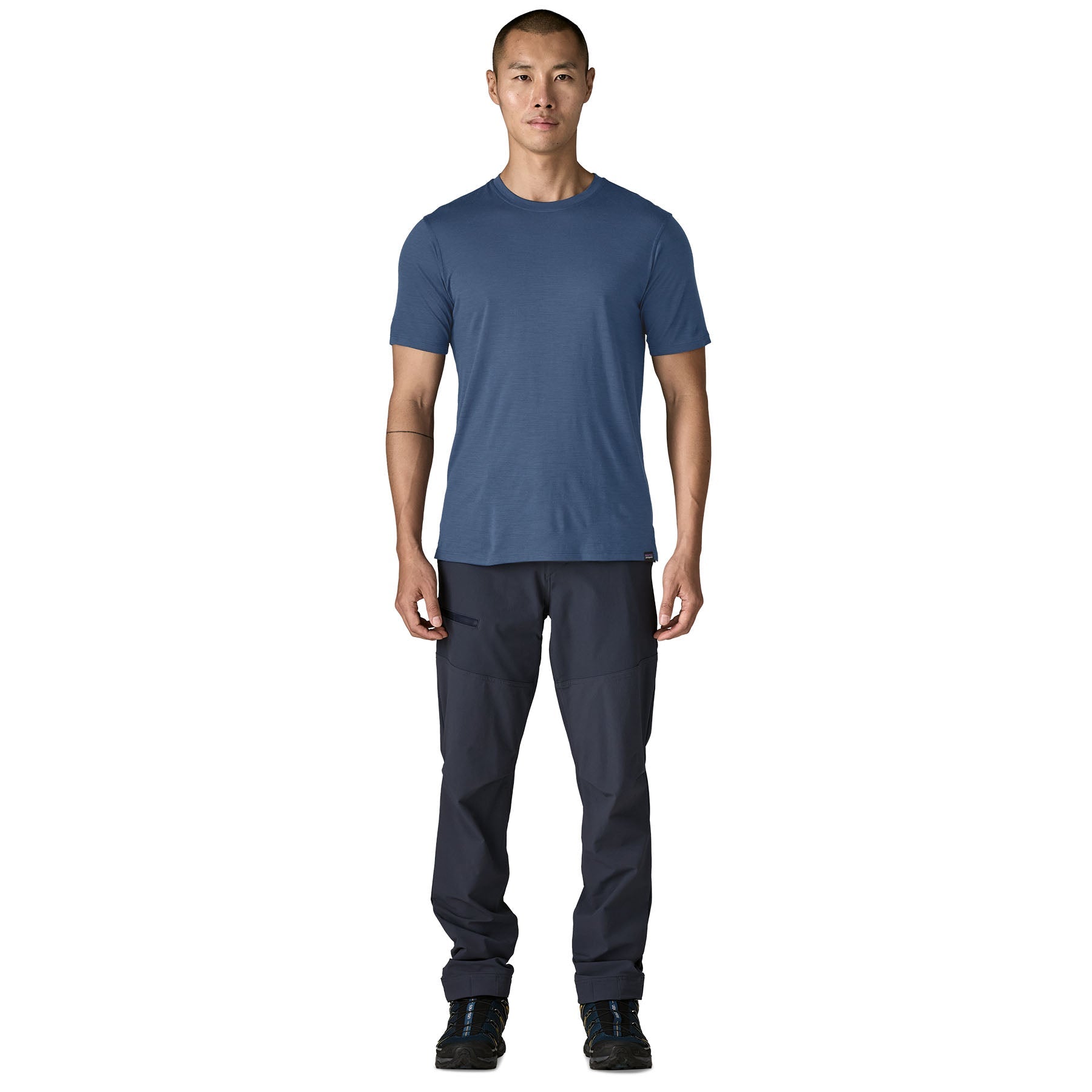 Men's Capilene® Cool Merino Blend Shirt in Weathered Stone | Patagonia Bend
