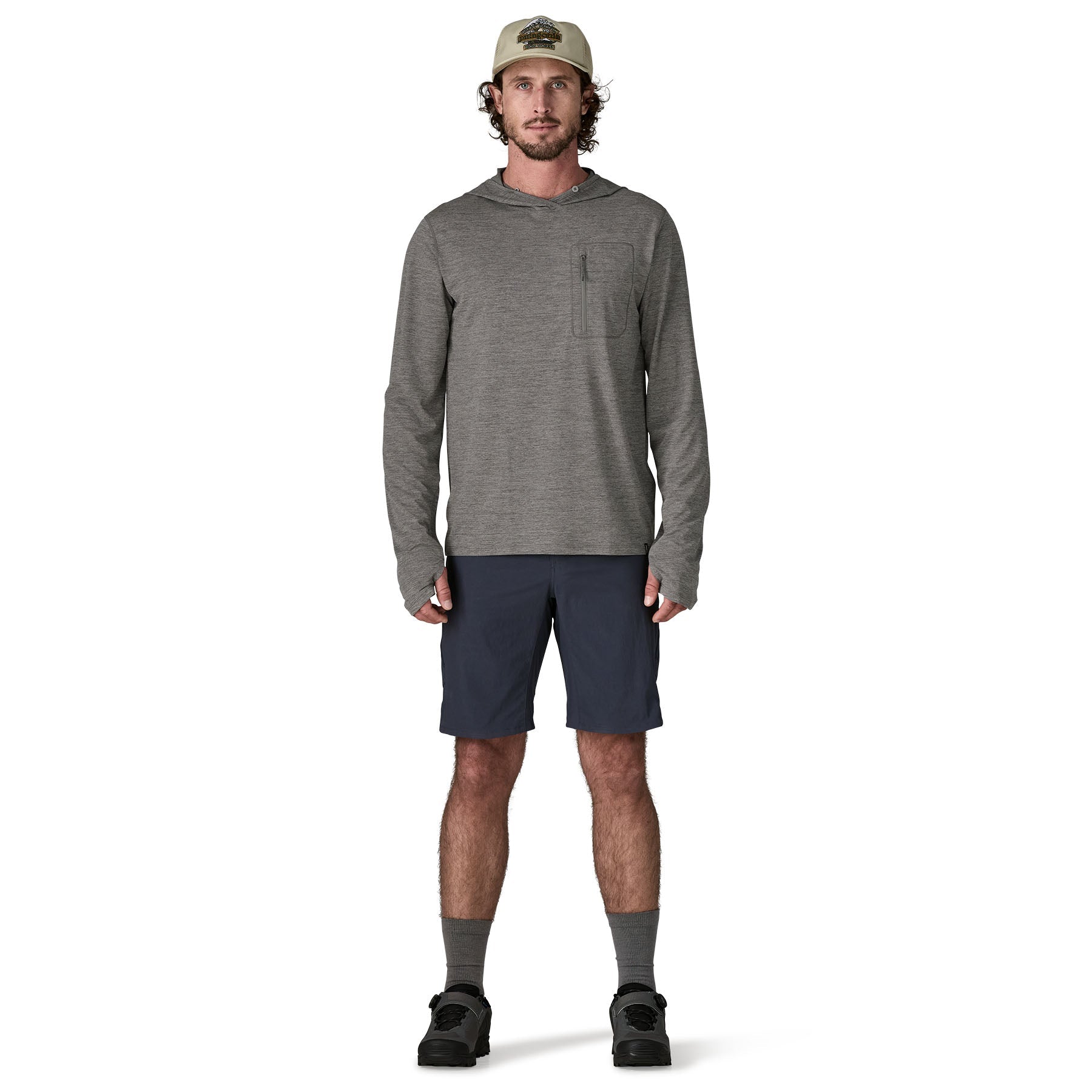 Men's Capilene® Cool Sun Hoody in Aquatic Blue - Light Aquatic Blue X - Dye | Patagonia Bend