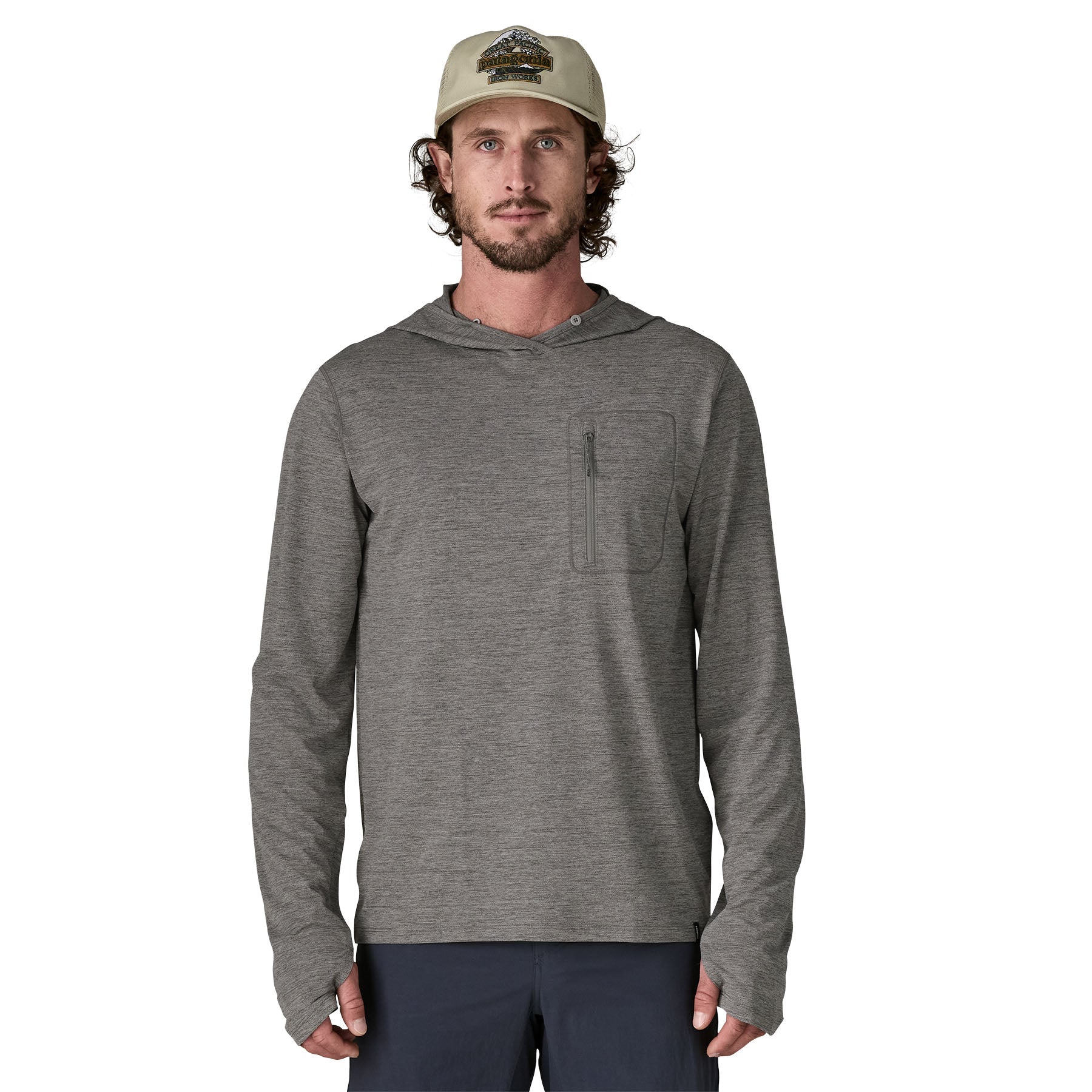 Men's Capilene® Cool Sun Hoody in Forge Grey - Noble Grey X - Dye | Patagonia Bend
