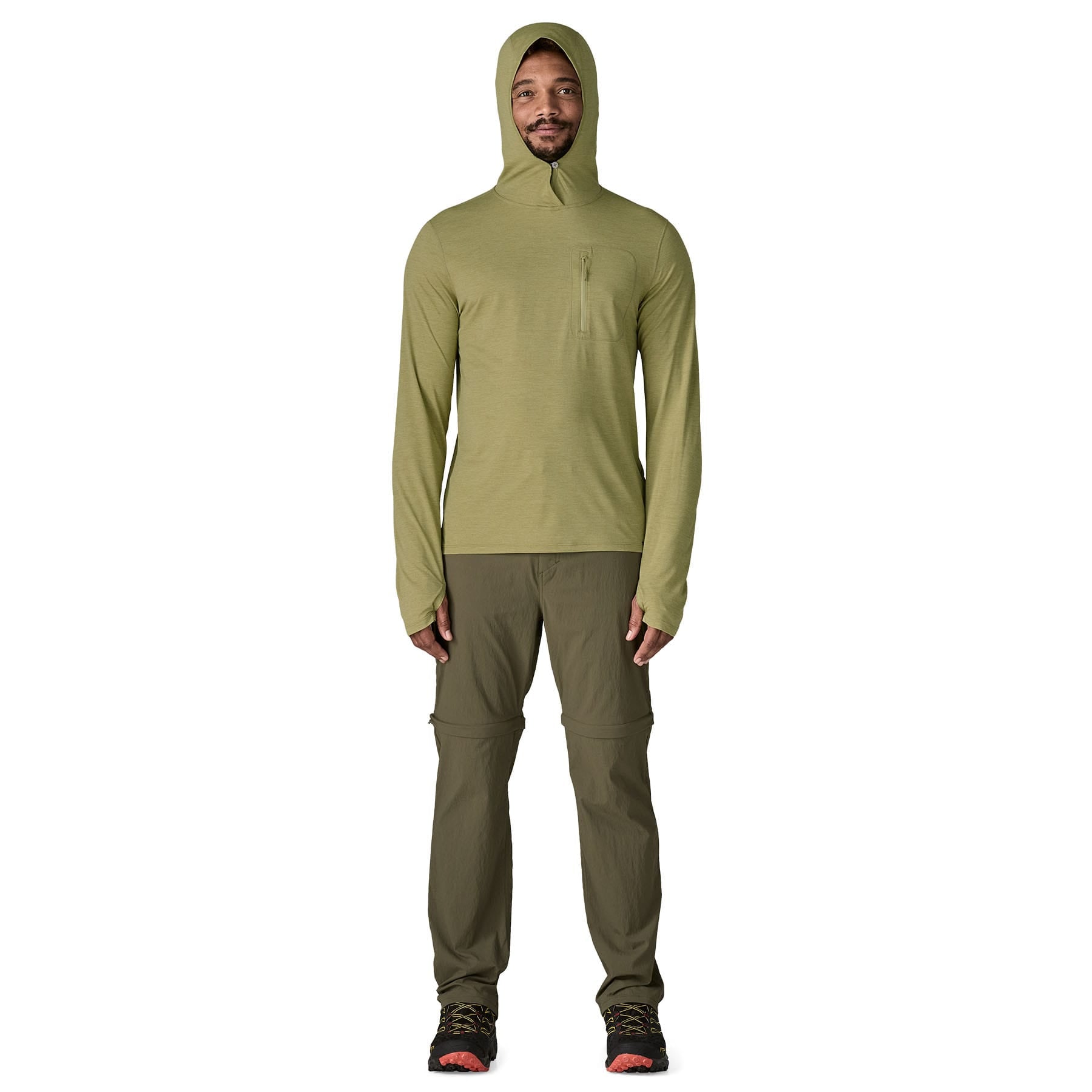 Men's Capilene® Cool Sun Hoody in Gumtree Green - Light Gumtree Green X - Dye | Patagonia Bend