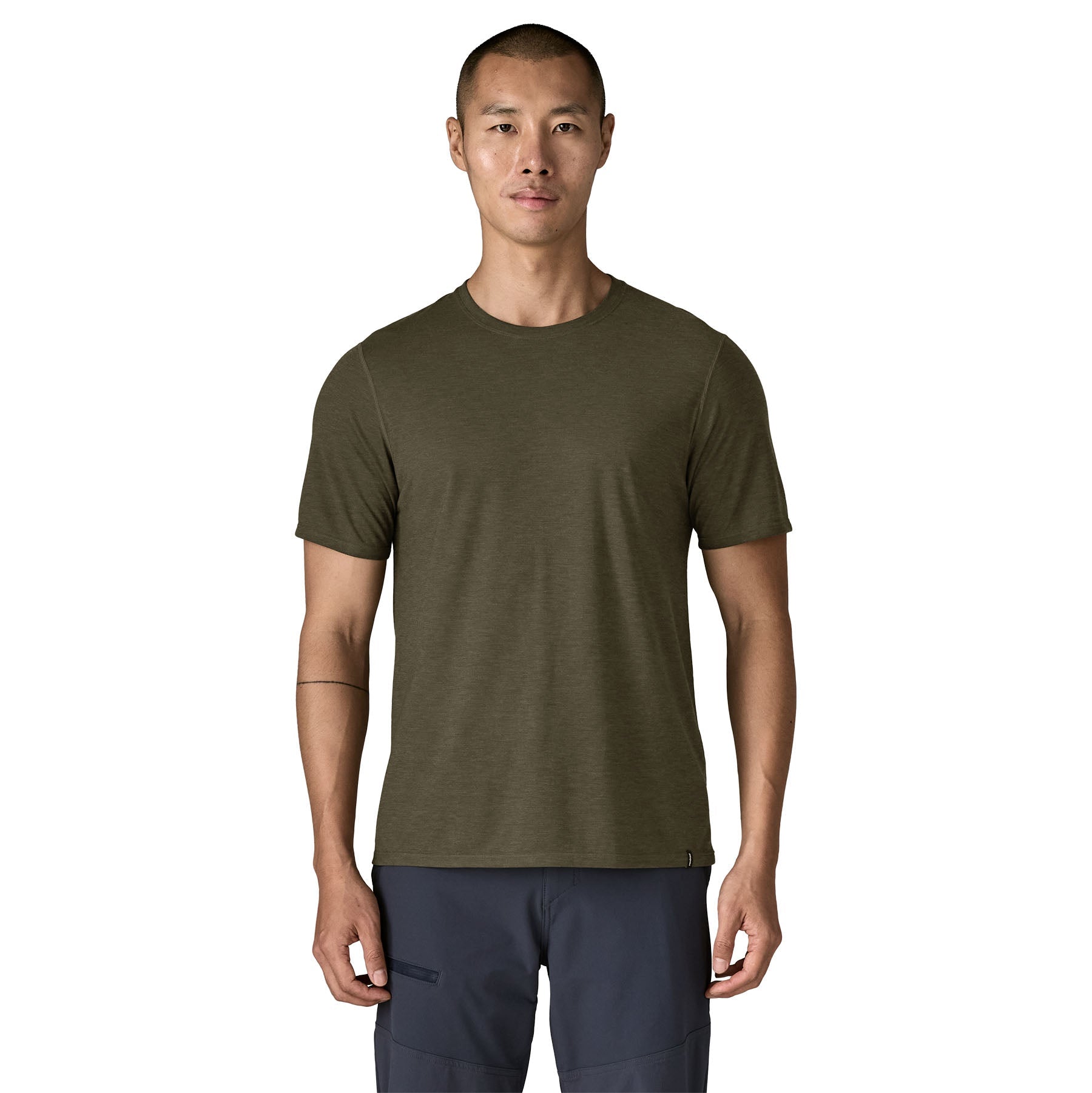 Men's Capilene® Cool Trail Shirt in Basin Green | Patagonia Bend