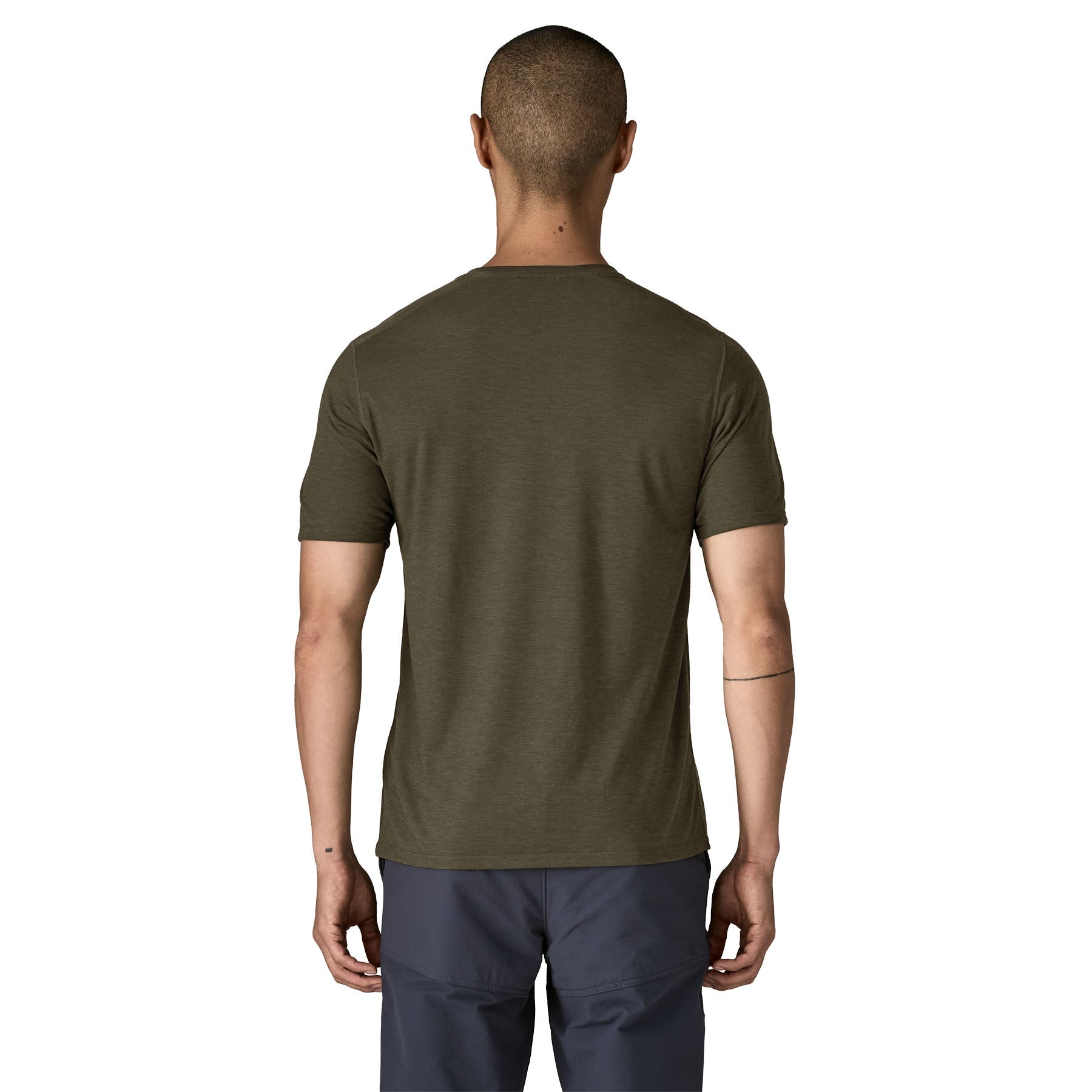 Men's Capilene® Cool Trail Shirt in Basin Green | Patagonia Bend