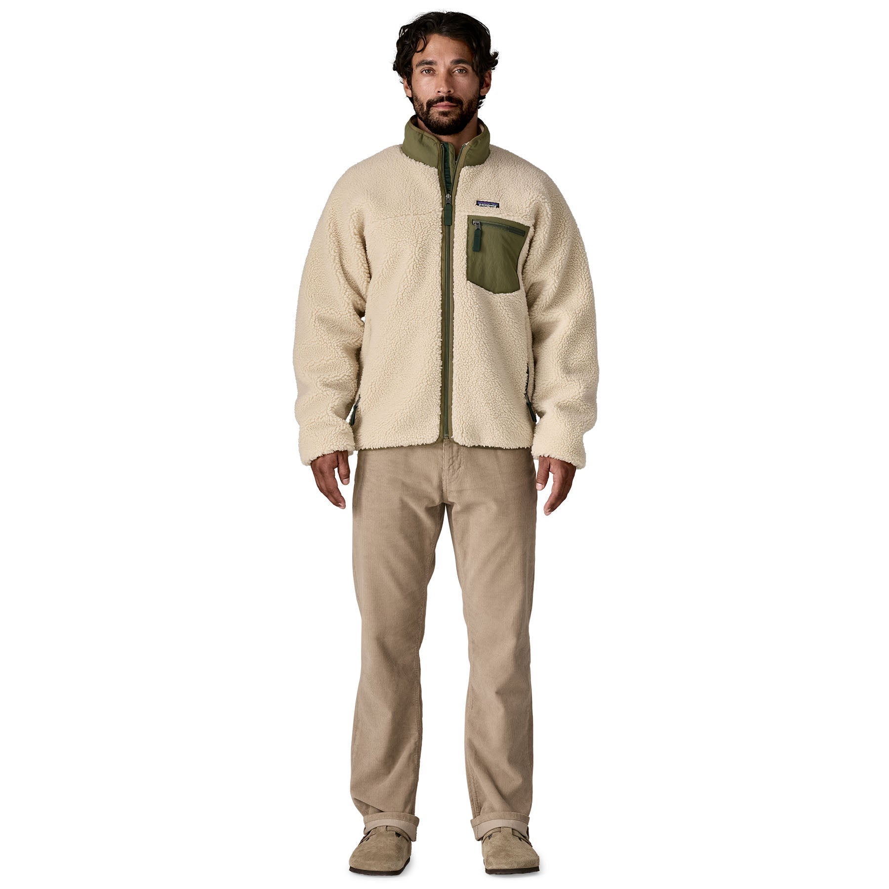 Men's Classic Retro - X Jacket in Dark Natural w/Basin Green | Patagonia Bend
