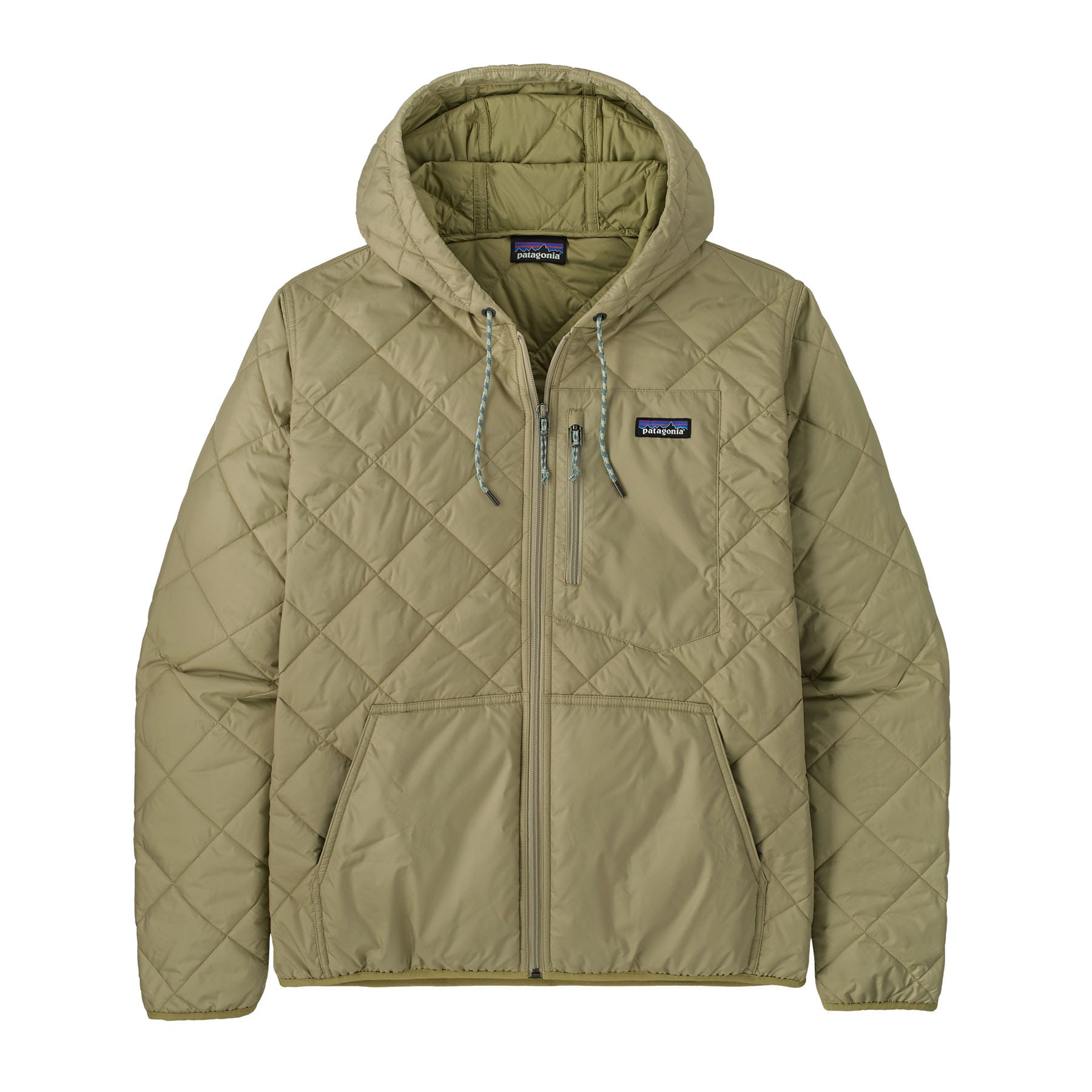 Men's Diamond Quilted Bomber Hoody in WEATHERED STONE | Patagonia Bend