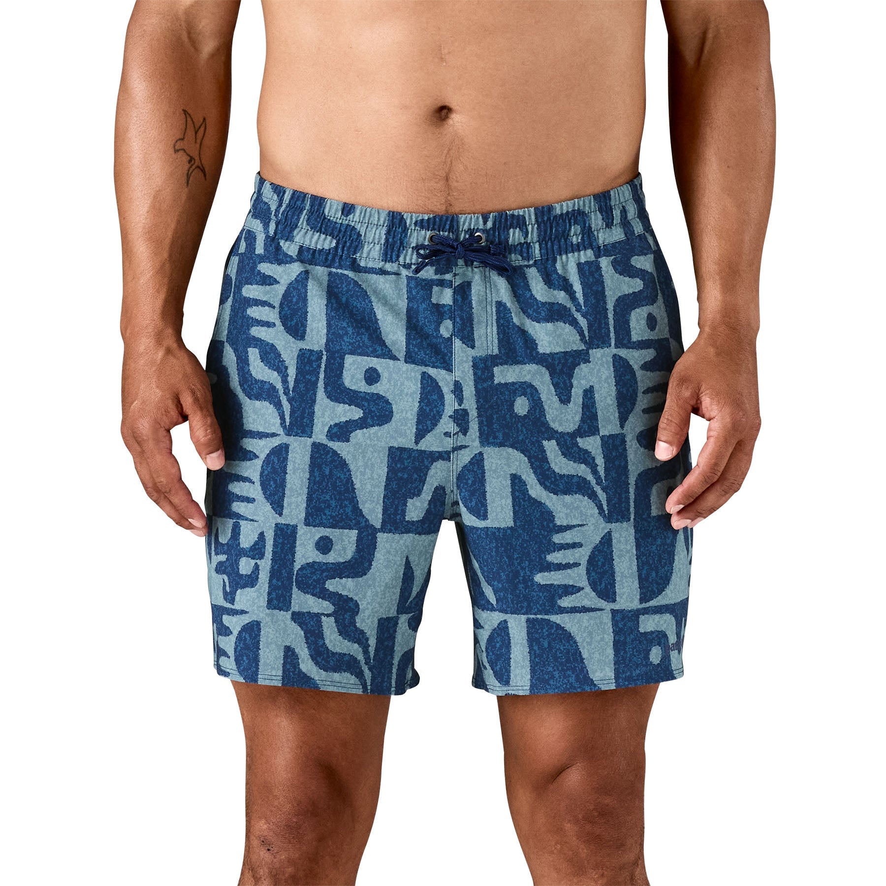 Men's Hydropeak Volley Shorts - 16 in. in Mother Tree: Clement Blue | Patagonia Bend