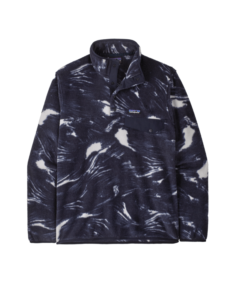 Men's Lightweight Synchilla Snap-T Fleece Pullover in Polar Breeze: Sunken Blue | Patagonia Bend