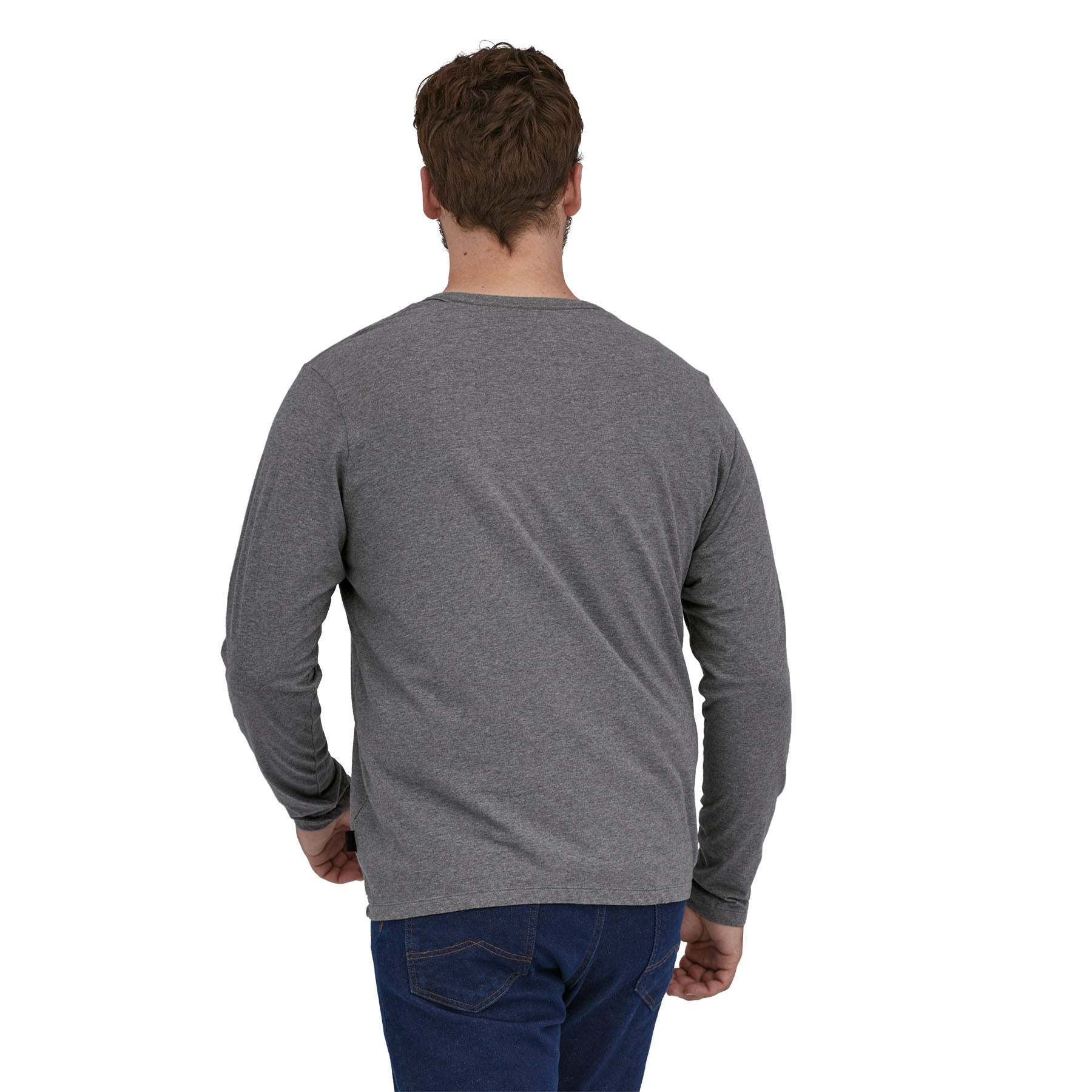 Men's Long - Sleeved Daily Henley in Noble Grey | Patagonia Bend