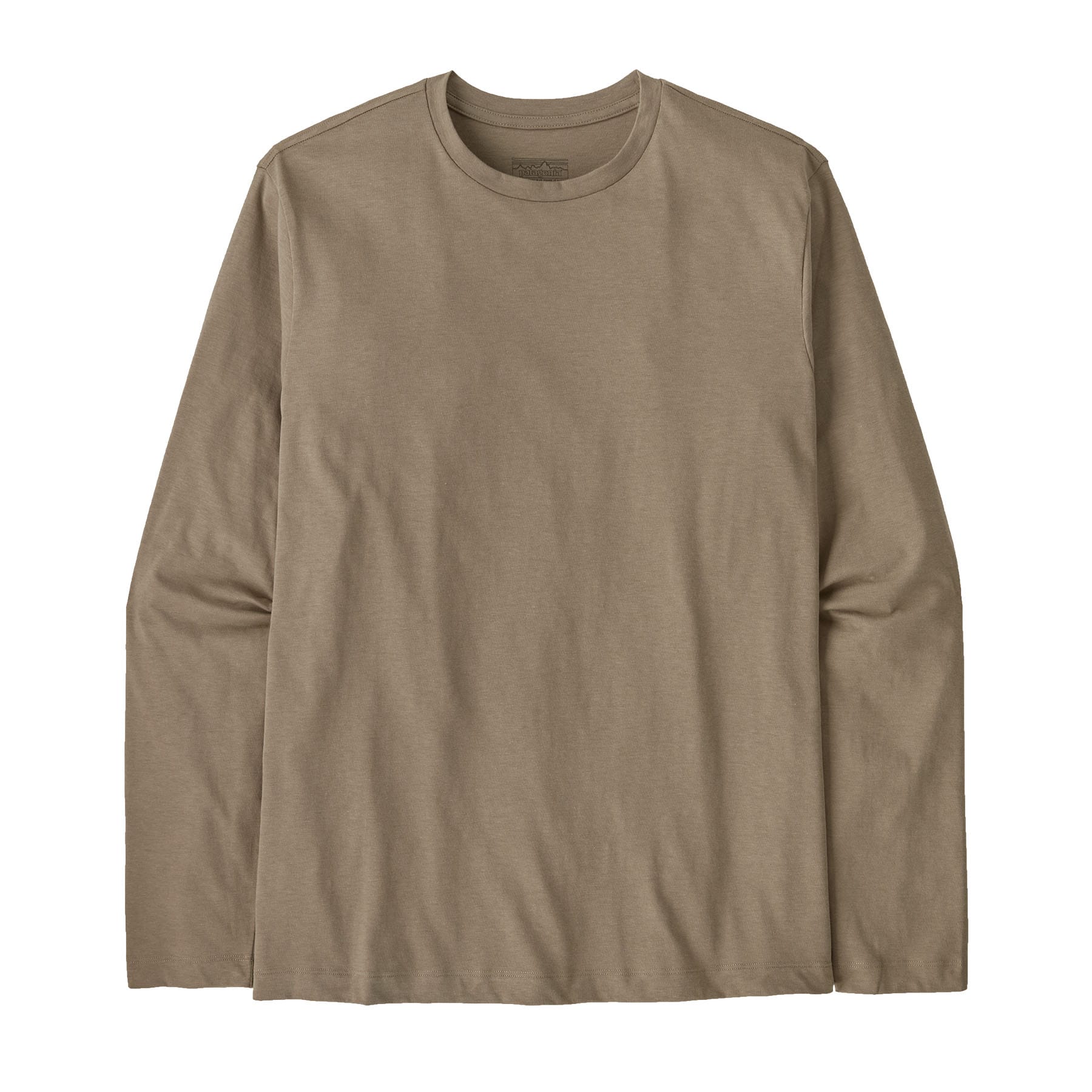 Men's Long - Sleeved Essential Tee in Wing Grey | Patagonia Bend