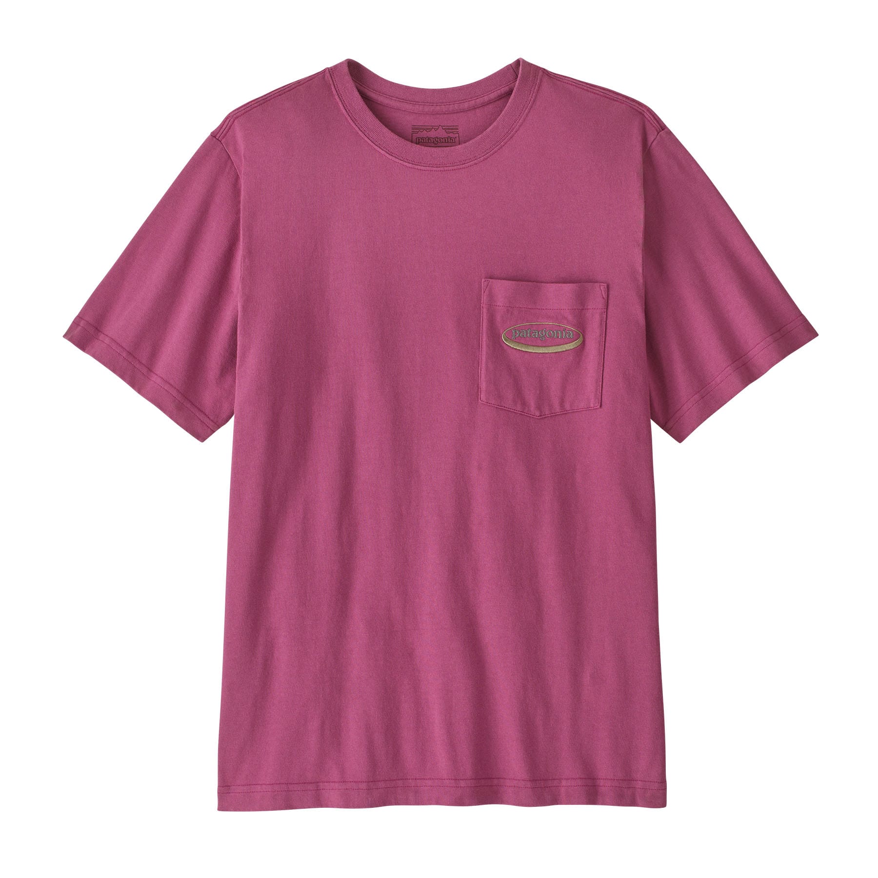 Men's Midweight '95 Oval Logo Pocket Tee in Faded Magenta | Patagonia Bend