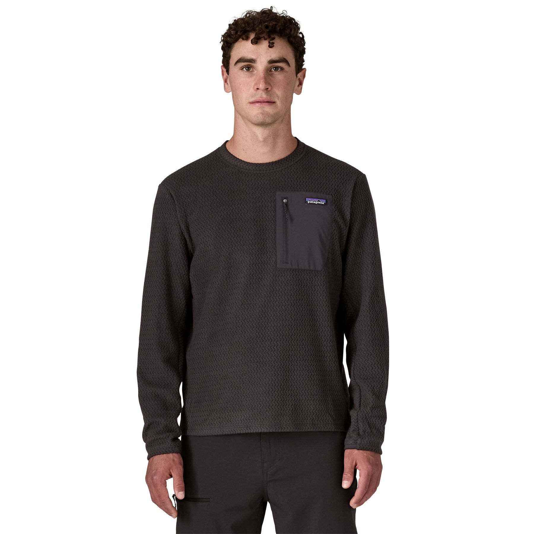 Men's R1 Air Crew in Black | Patagonia Bend