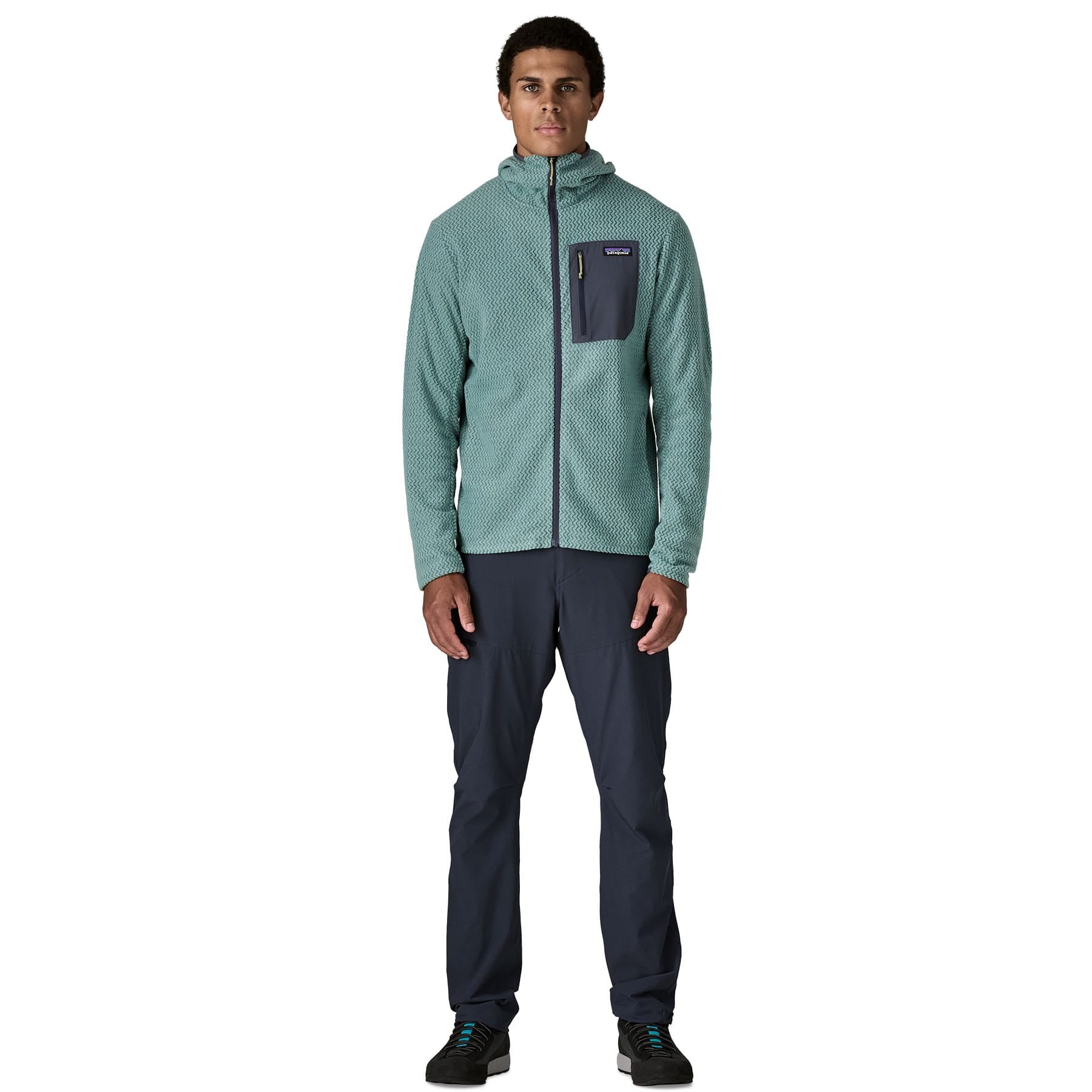 Men's R1® Air Full - Zip Hoody in Black | Patagonia Bend