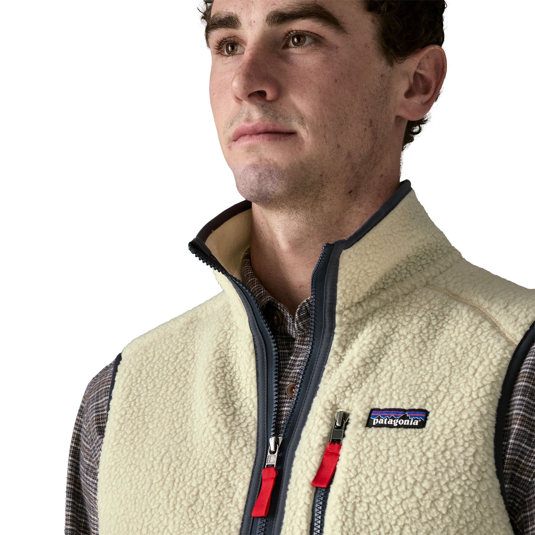 Men's Retro Pile Vest in Pelican w/Smolder Blue | Patagonia Bend