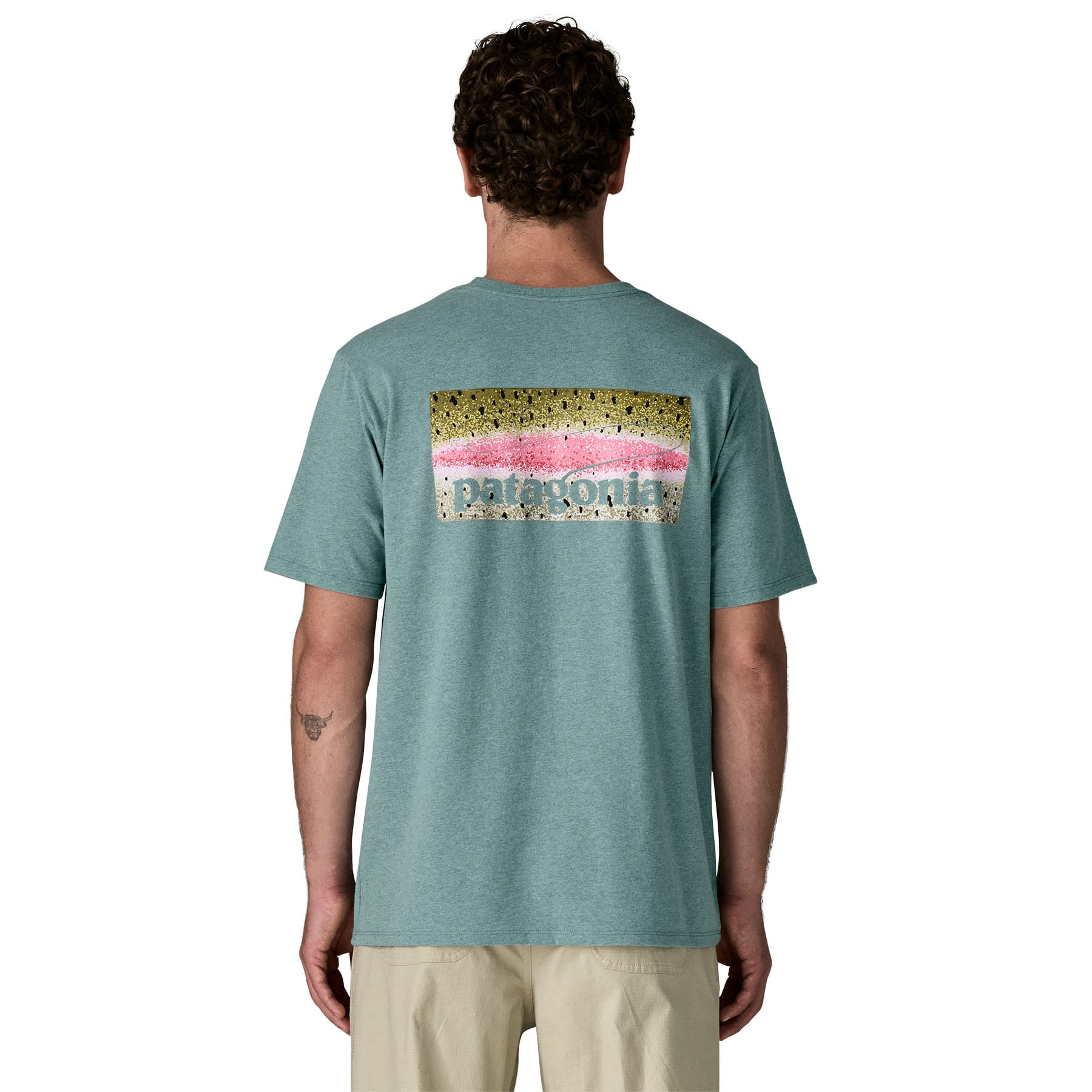 Men's Take a Stand Responsibili - Tee in Rainbow Run: Blue Sage | Patagonia Bend