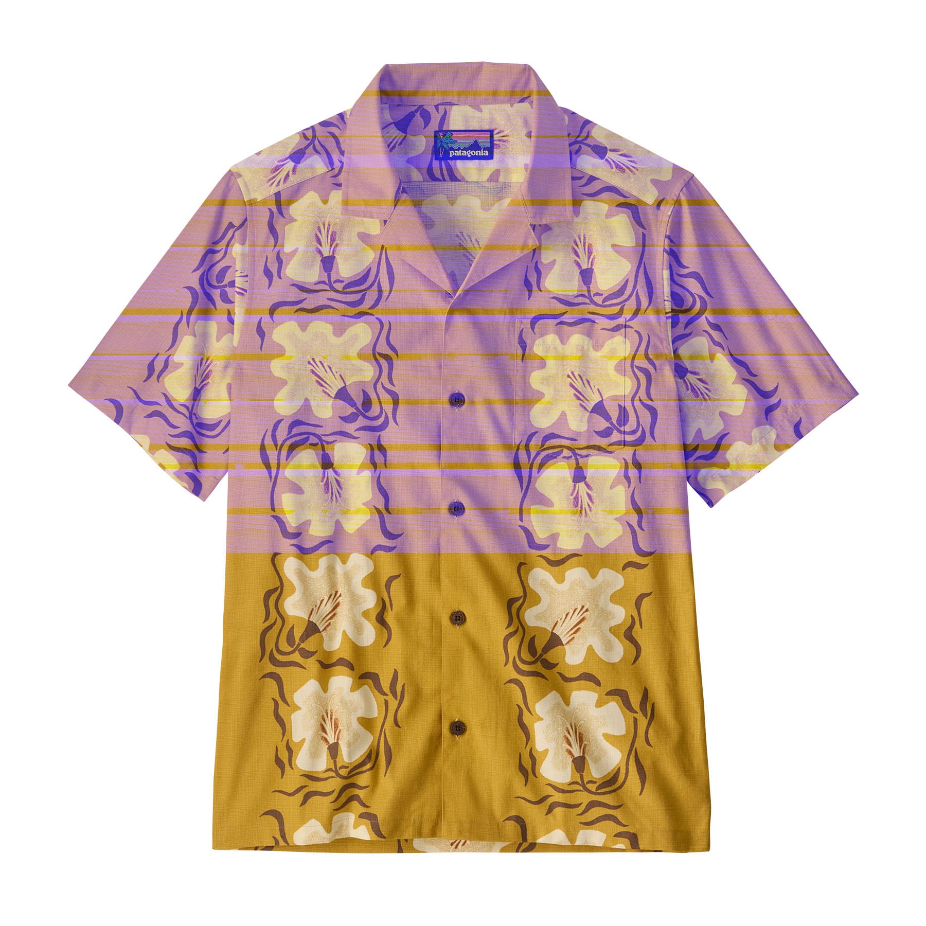 Men's Tidal Threads Camp Shirt in Future Flowers: Honey Gold | Patagonia Bend
