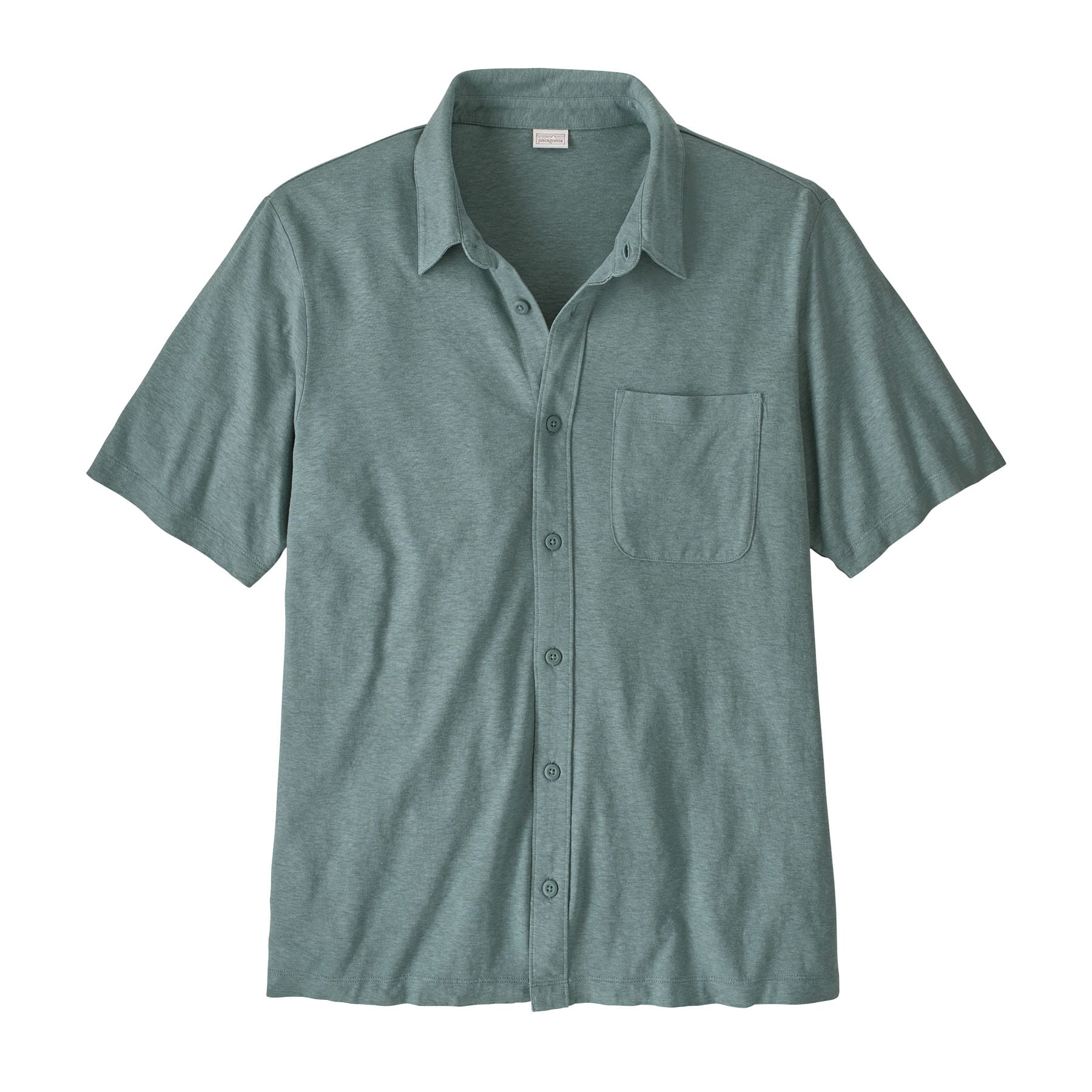 Men's Trail Harbor Button Down Knit Shirt in Blue Sage | Patagonia Bend