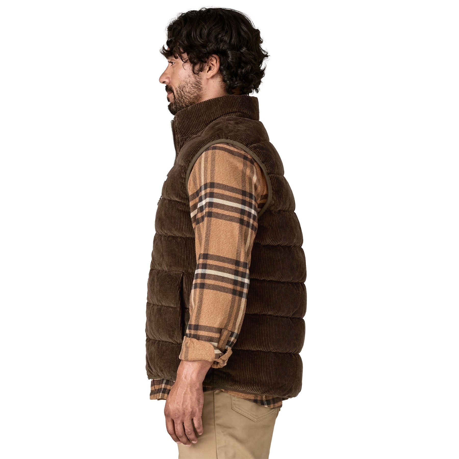 Reversible Cotton Down Vest in Marlow Brown | Patagonia Bend
