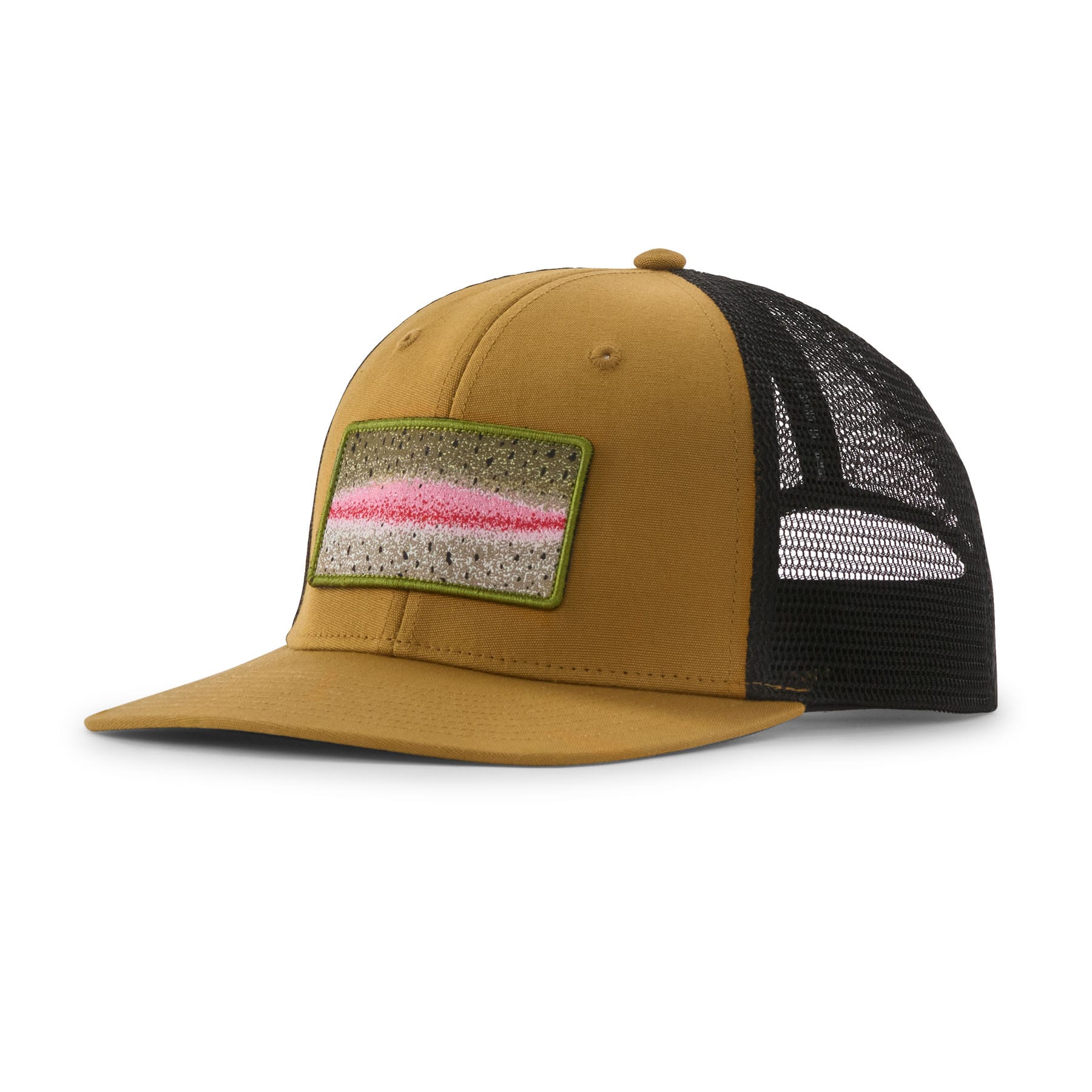 Take a Stand Trucker Hat in Rainbow Run: Bobcat Brown | Patagonia Bend