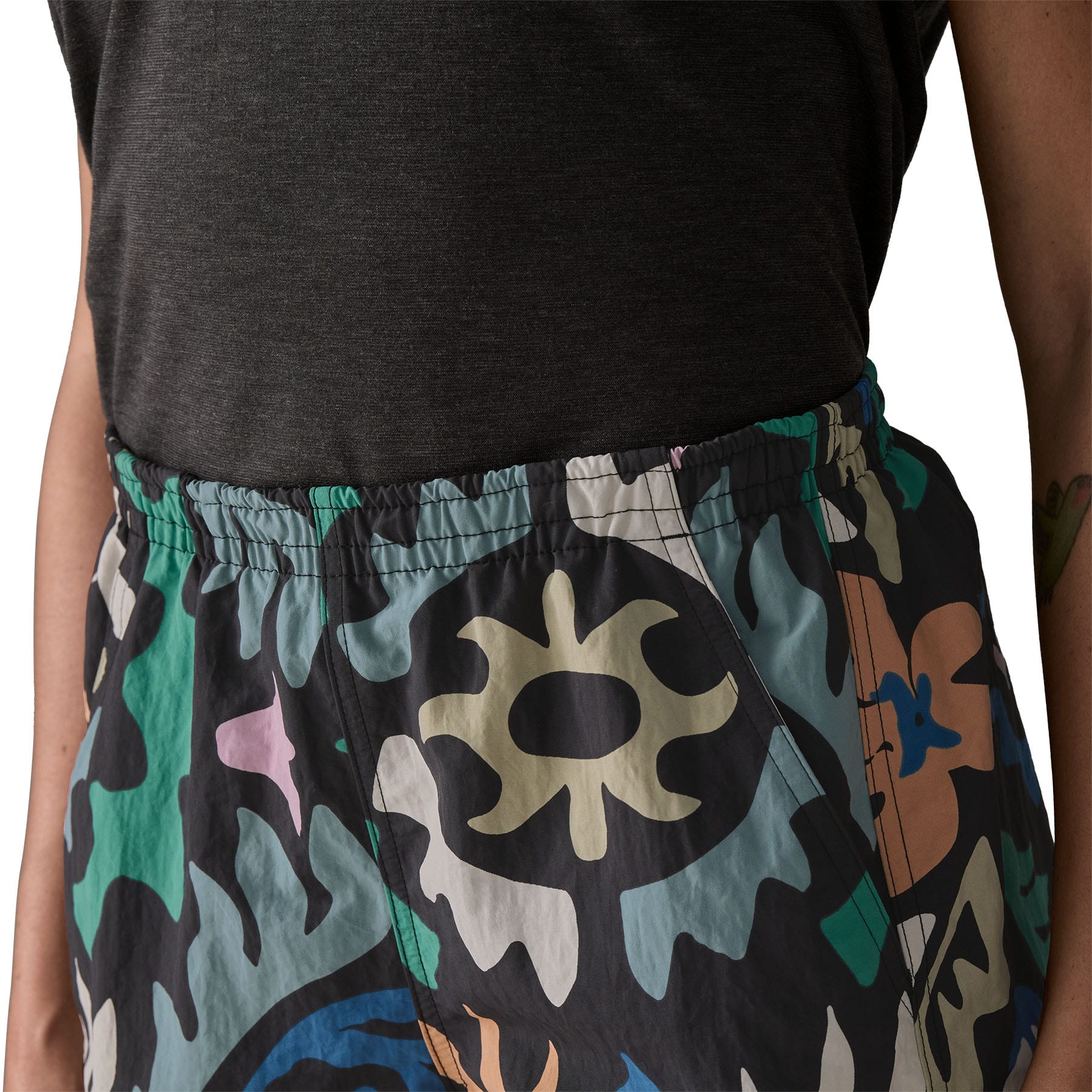 Women's Baggies Shorts - 5 in. in Kaleido: Black | Patagonia Bend