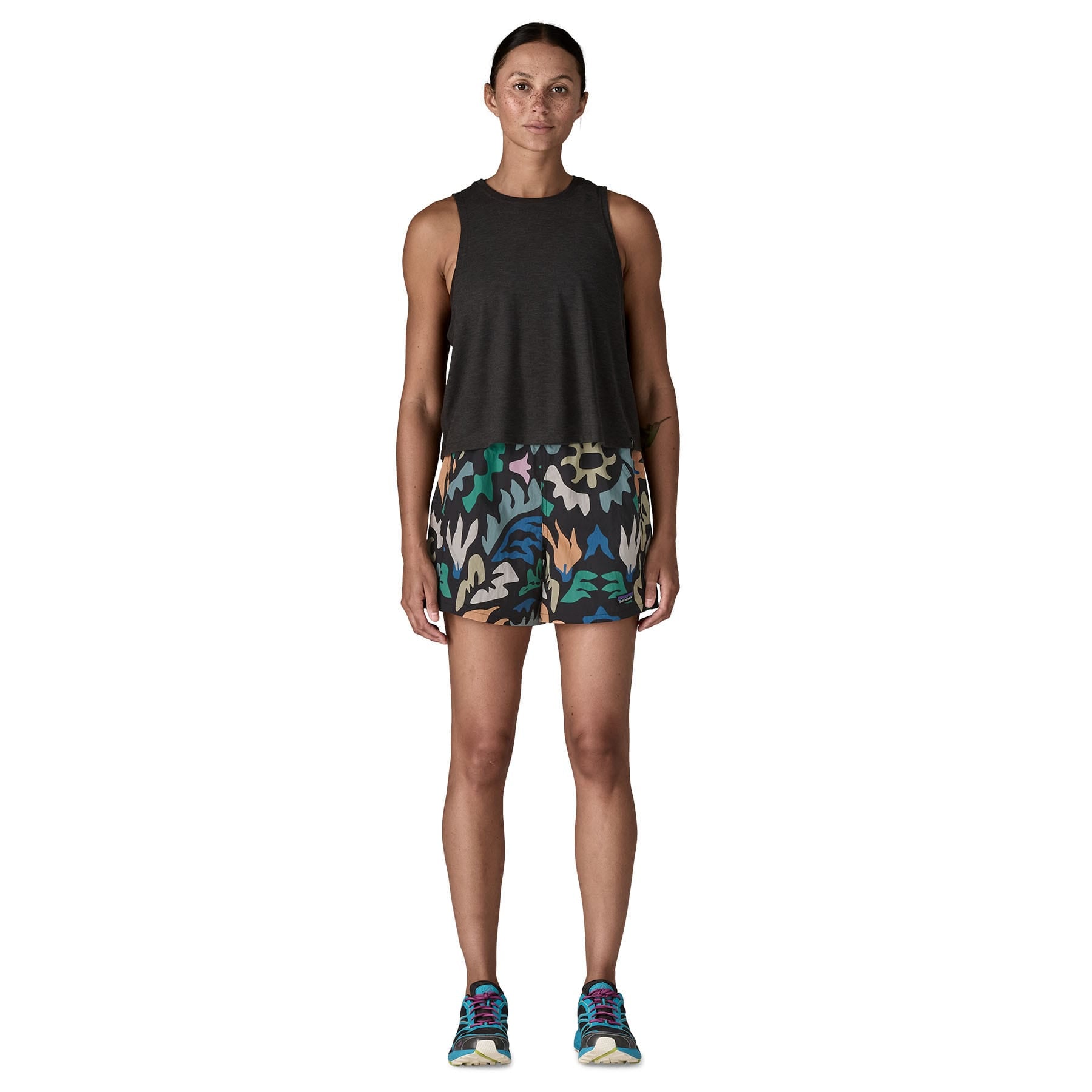 Women's Baggies Shorts - 5 in. in Kaleido: Black | Patagonia Bend