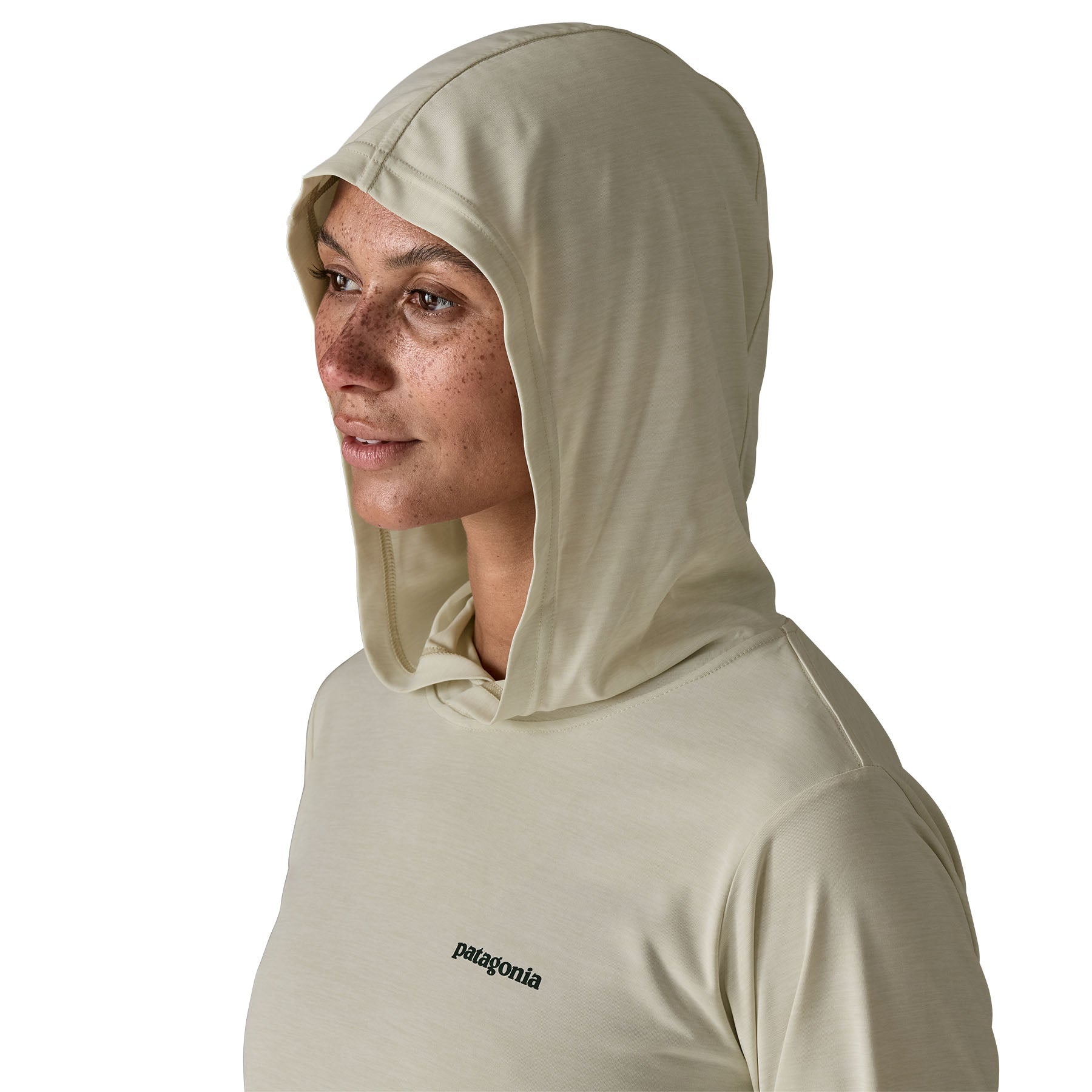 Women's Capilene® Cool Daily Hoody - Boardshort Logo in Dyno White | Patagonia Bend