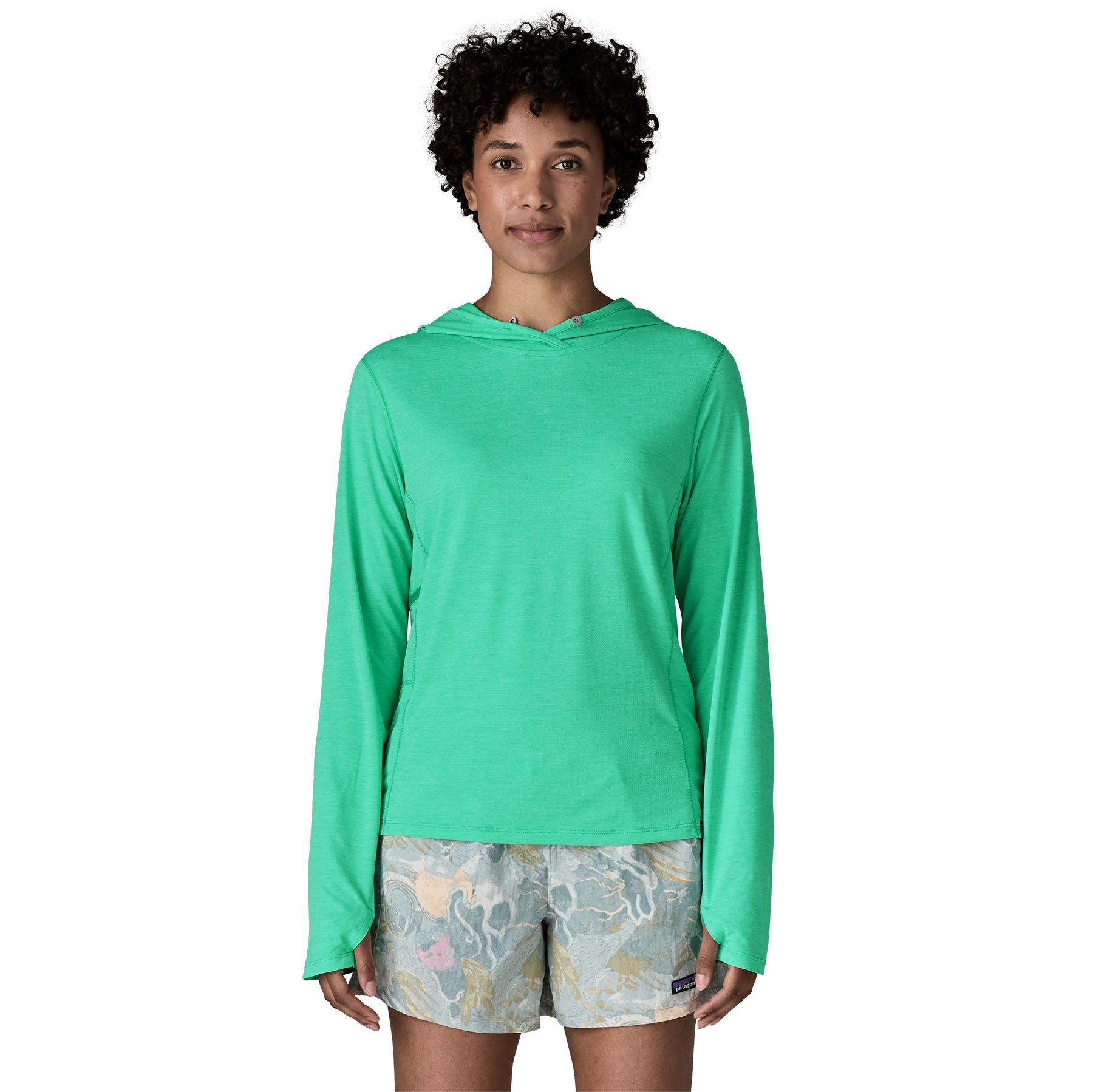 Women's Capilene® Cool Sun Hoody in Aqua Stone - Early Teal X - Dye | Patagonia Bend
