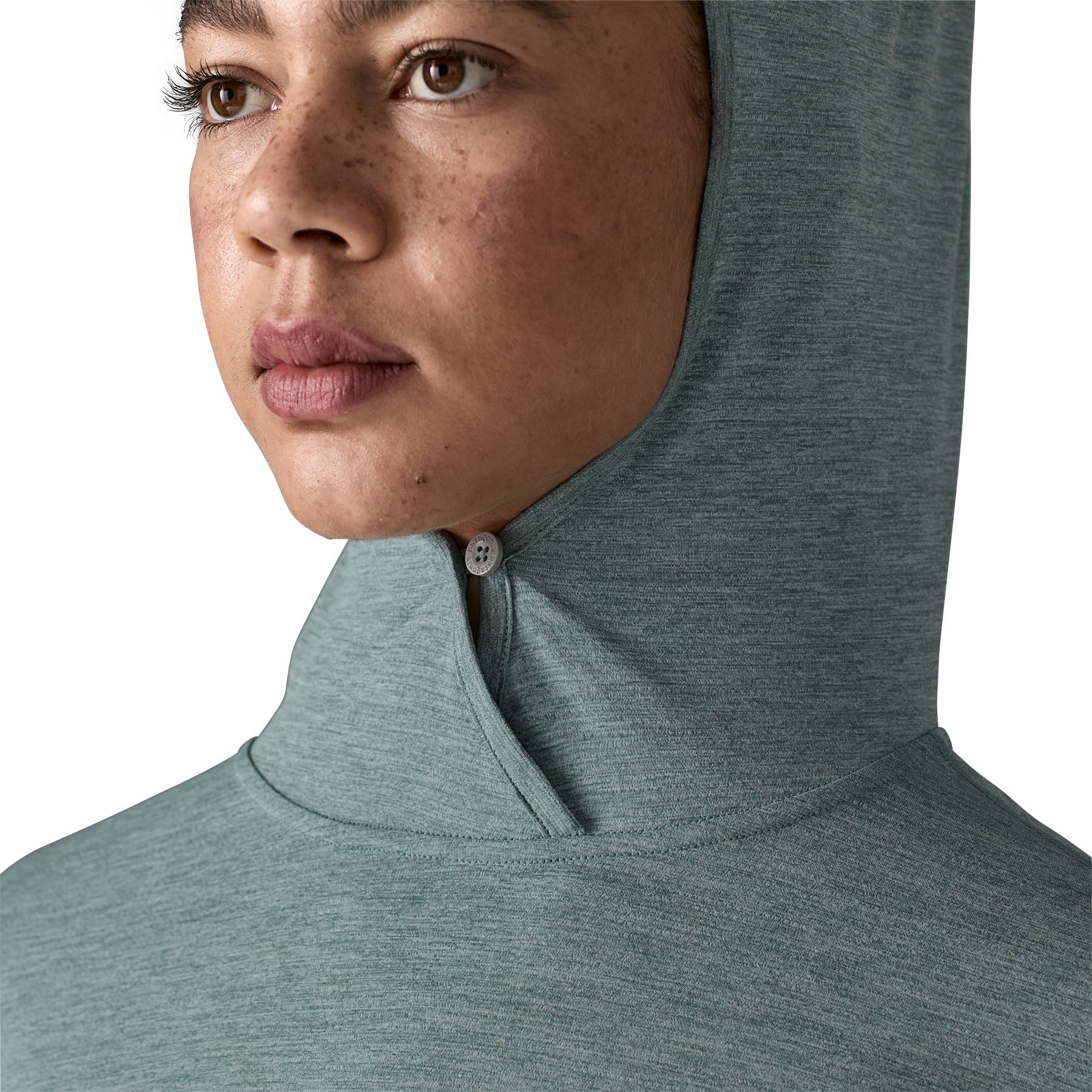 Women's Capilene® Cool Sun Hoody in Nouveau Green - Blue Sage X - Dye | Patagonia Bend
