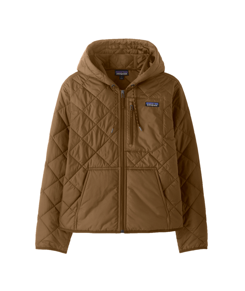 Women's Diamond Quilted Bomber Hoody in Deer Brown | Patagonia Bend