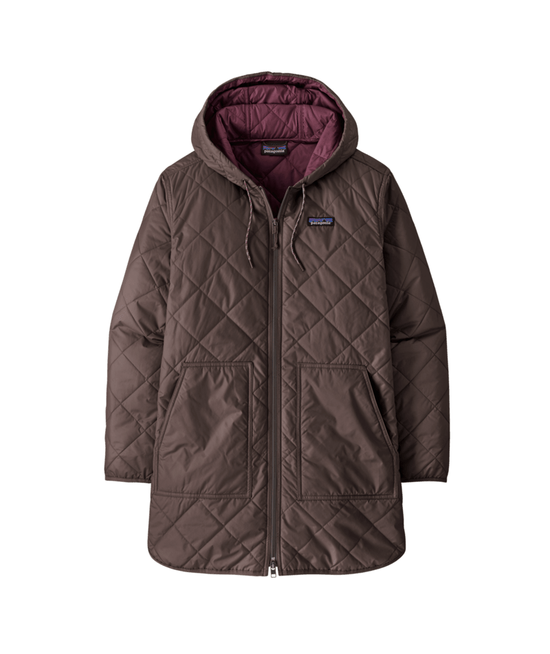 Women's Diamond Quilted Parka in Den Brown | Patagonia Bend