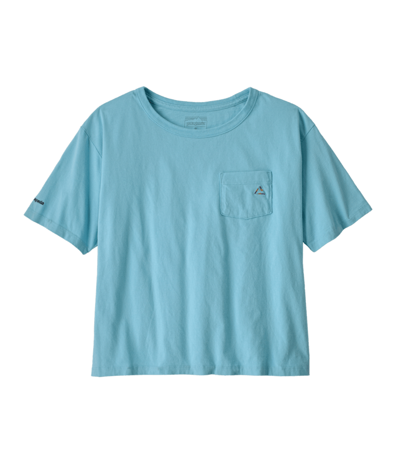 Women's Fitz Roy Massif Easy Cut Pocket Tee in Snowmelt Blue | Patagonia Bend