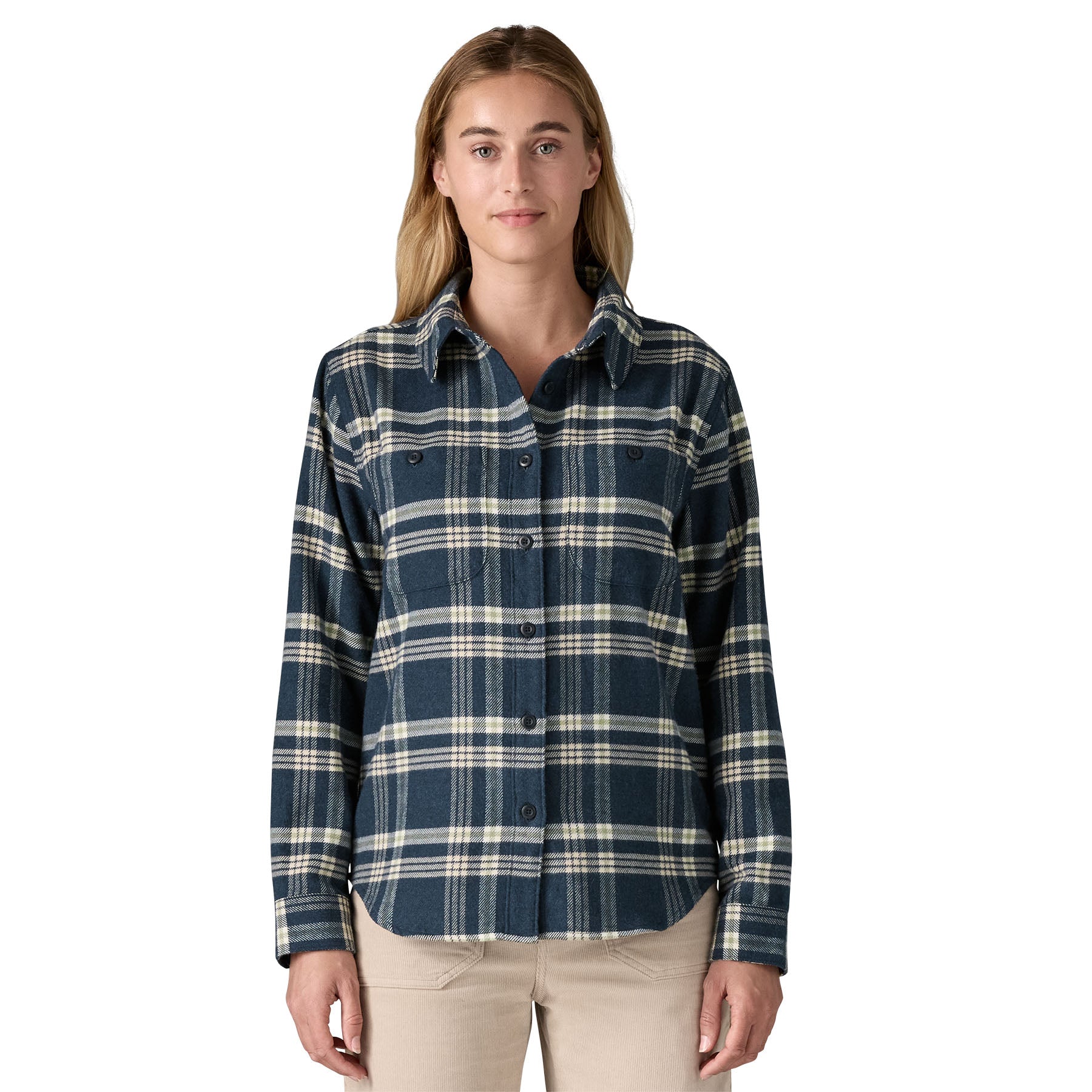 Women's Fjord Flannel Shirt in Old Spruce: Sunken Blue | Patagonia Bend