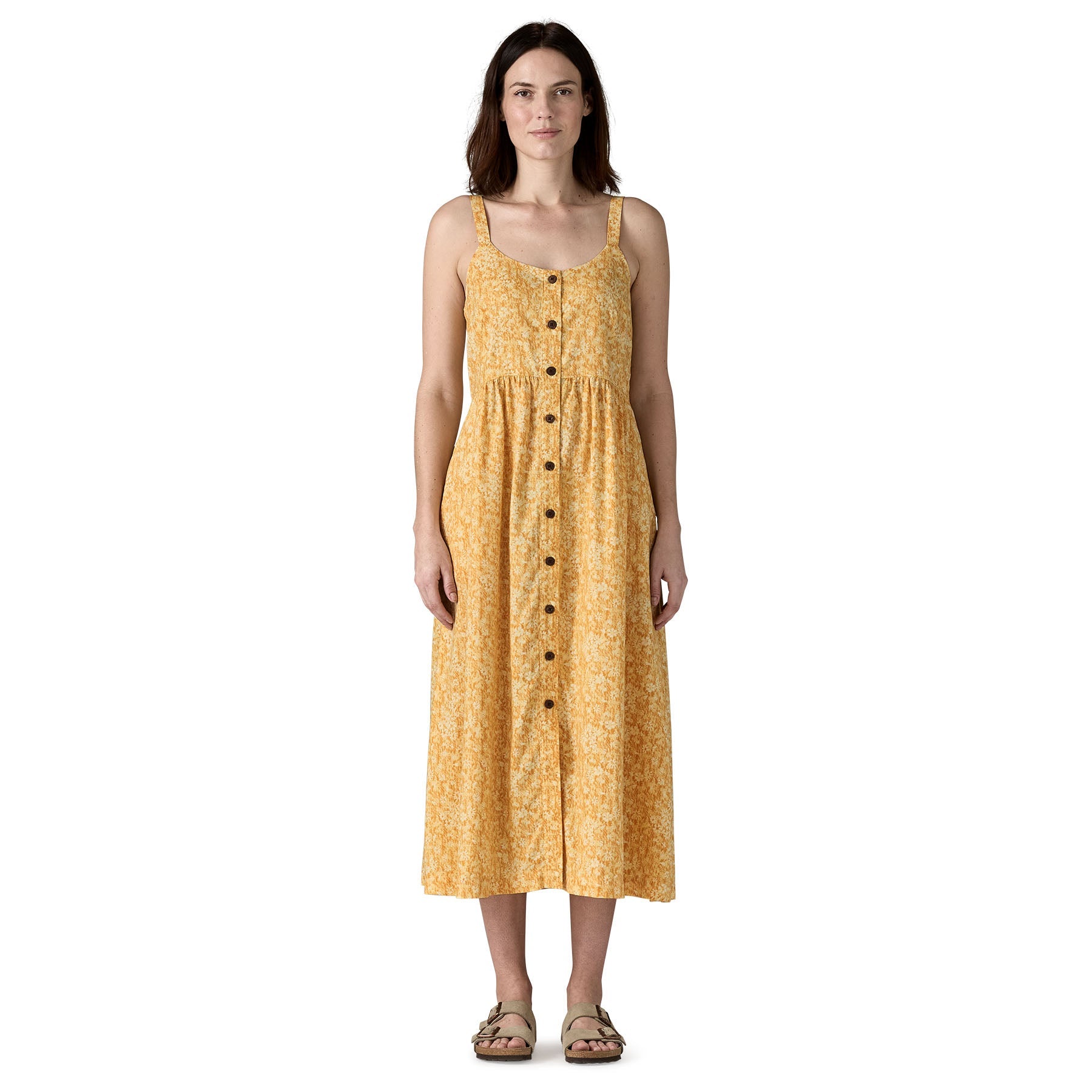 Women's Garden Island Dress in Wildflower Pastel: Beeswax Tan | Patagonia Bend