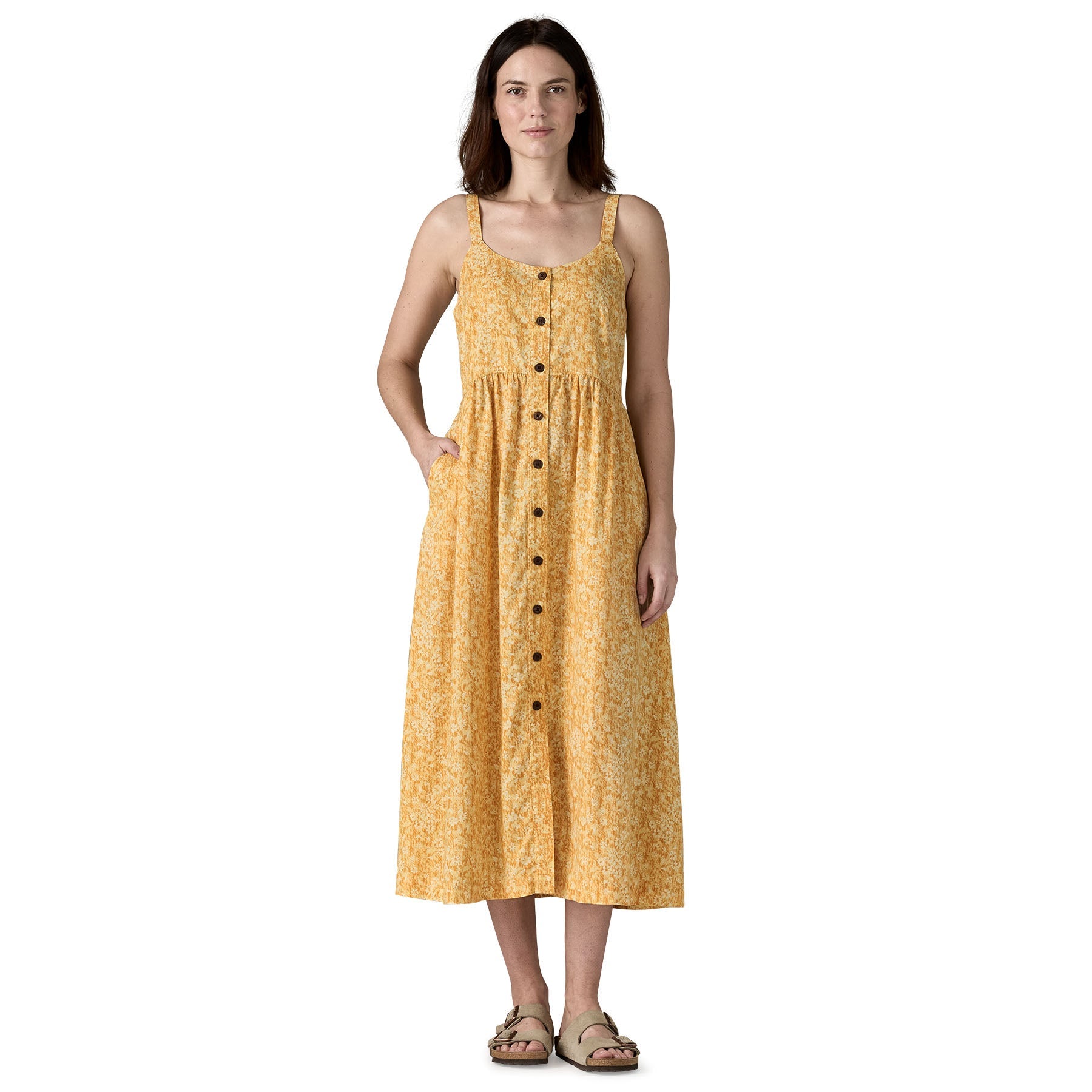 Women's Garden Island Dress in Wildflower Pastel: Beeswax Tan | Patagonia Bend
