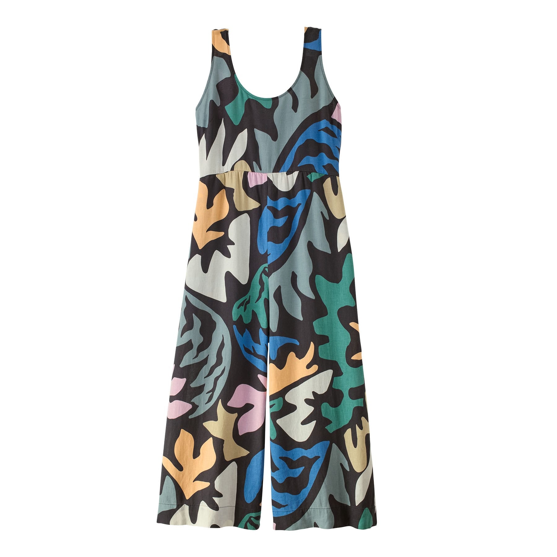 Women's Garden Island Jumpsuit in Abstract Kaleido Big: Black | Patagonia Bend