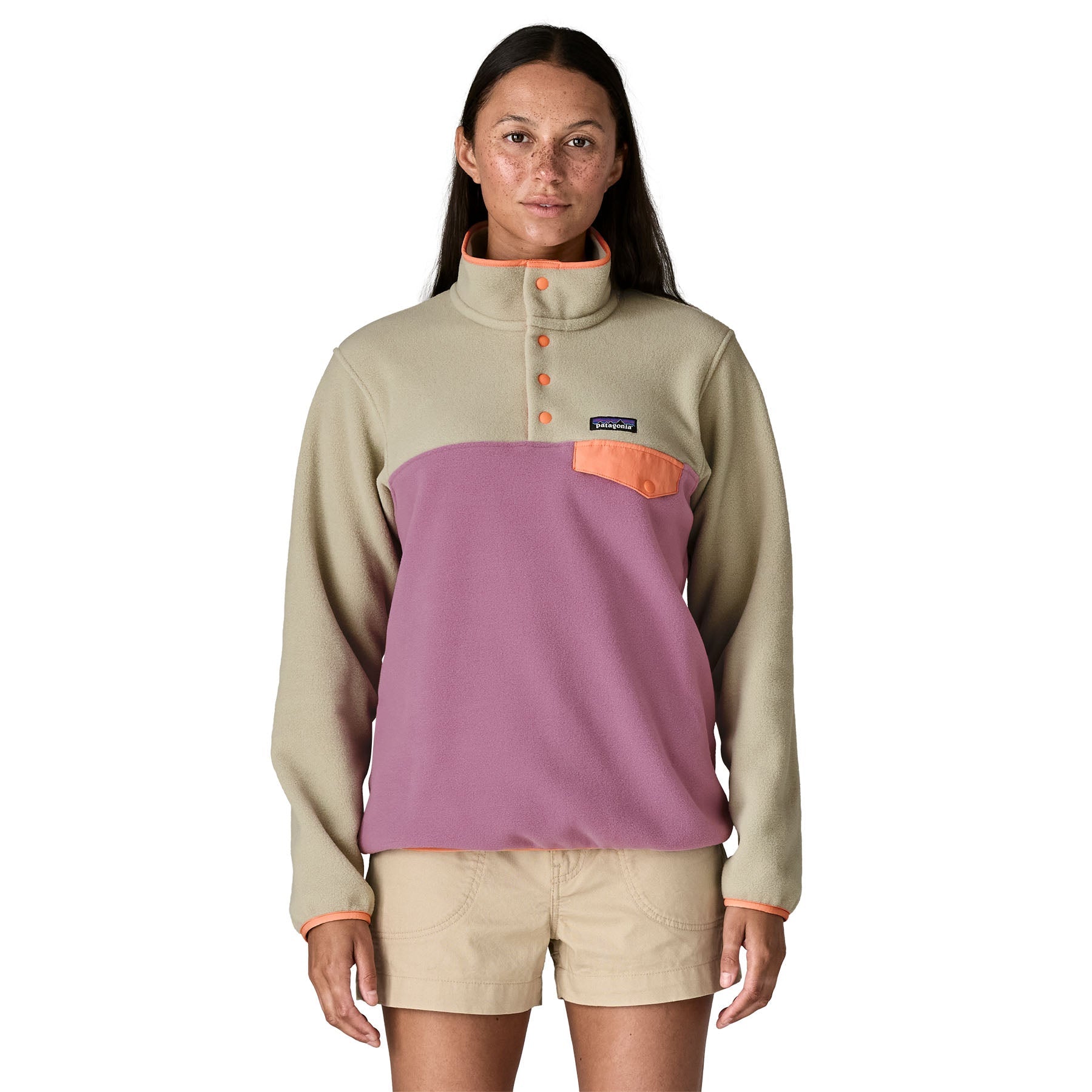 Women's Lightweight Synchilla® Snap - T® Pullover in LIGHT VIOLET | Patagonia Bend