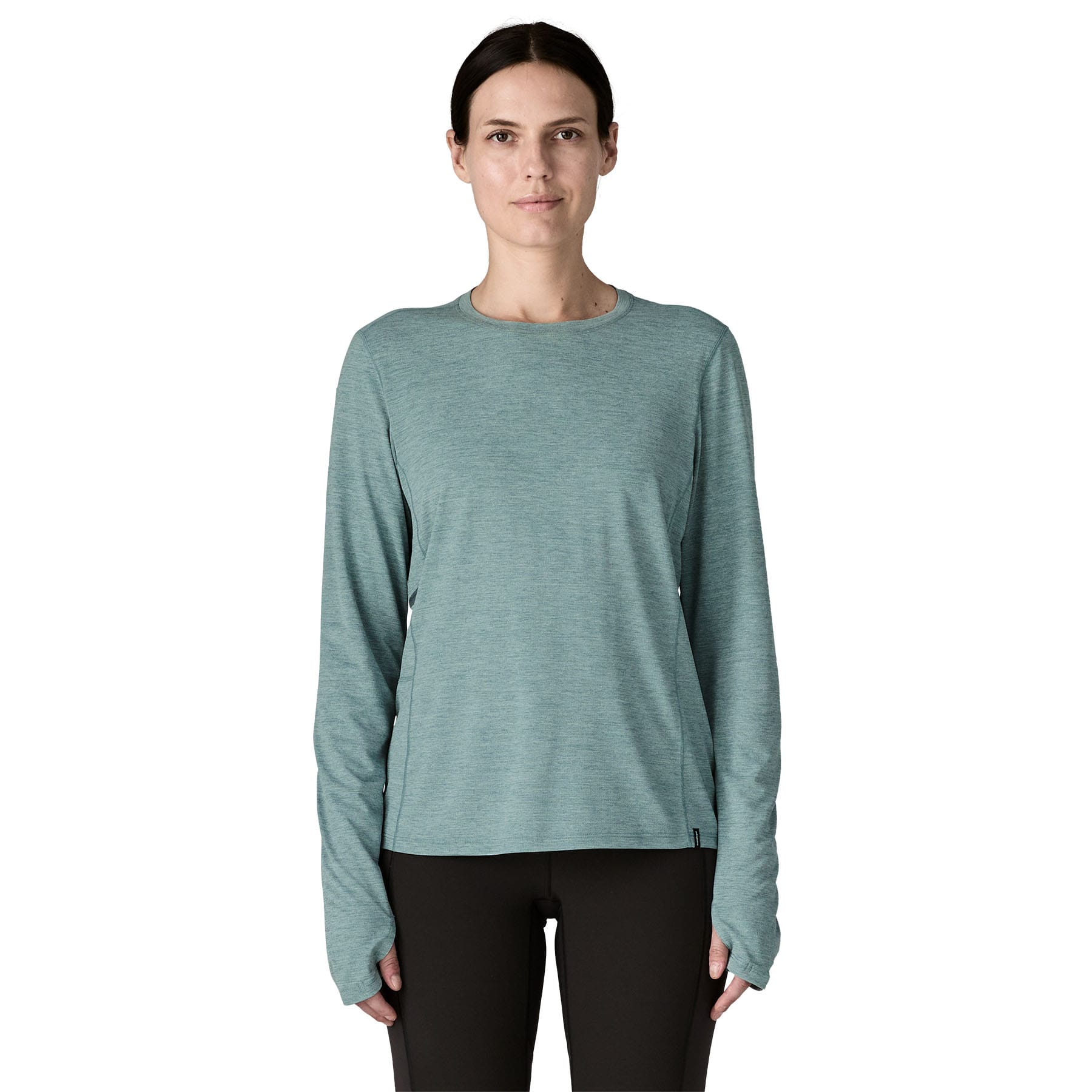 Women's Long - Sleeved Capilene® Cool Sun Shirt in Nouveau Green - Blue Sage X - Dye | Patagonia Bend
