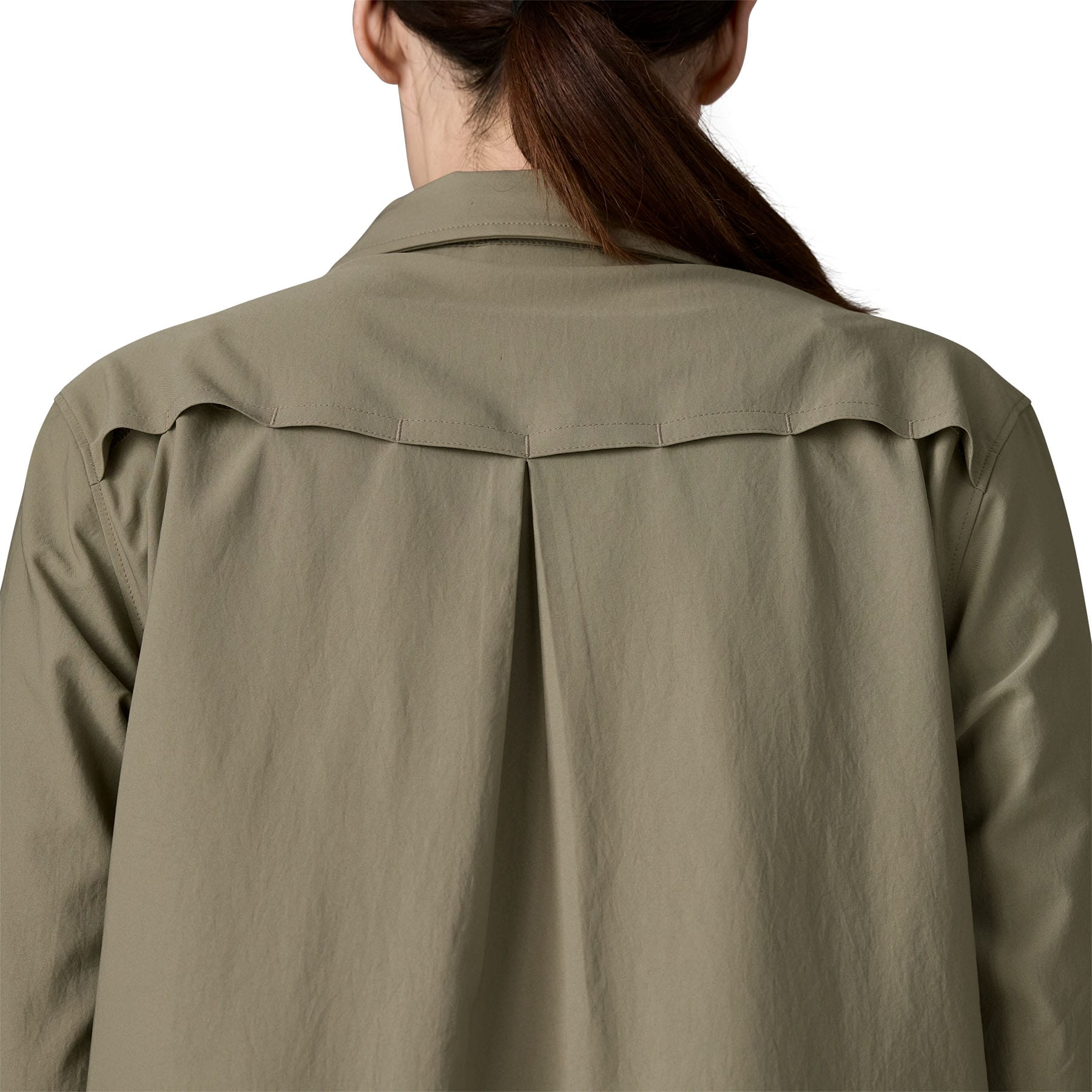 Women's Long - Sleeved Self Guided Sun Shirt in River Rock Green | Patagonia Bend
