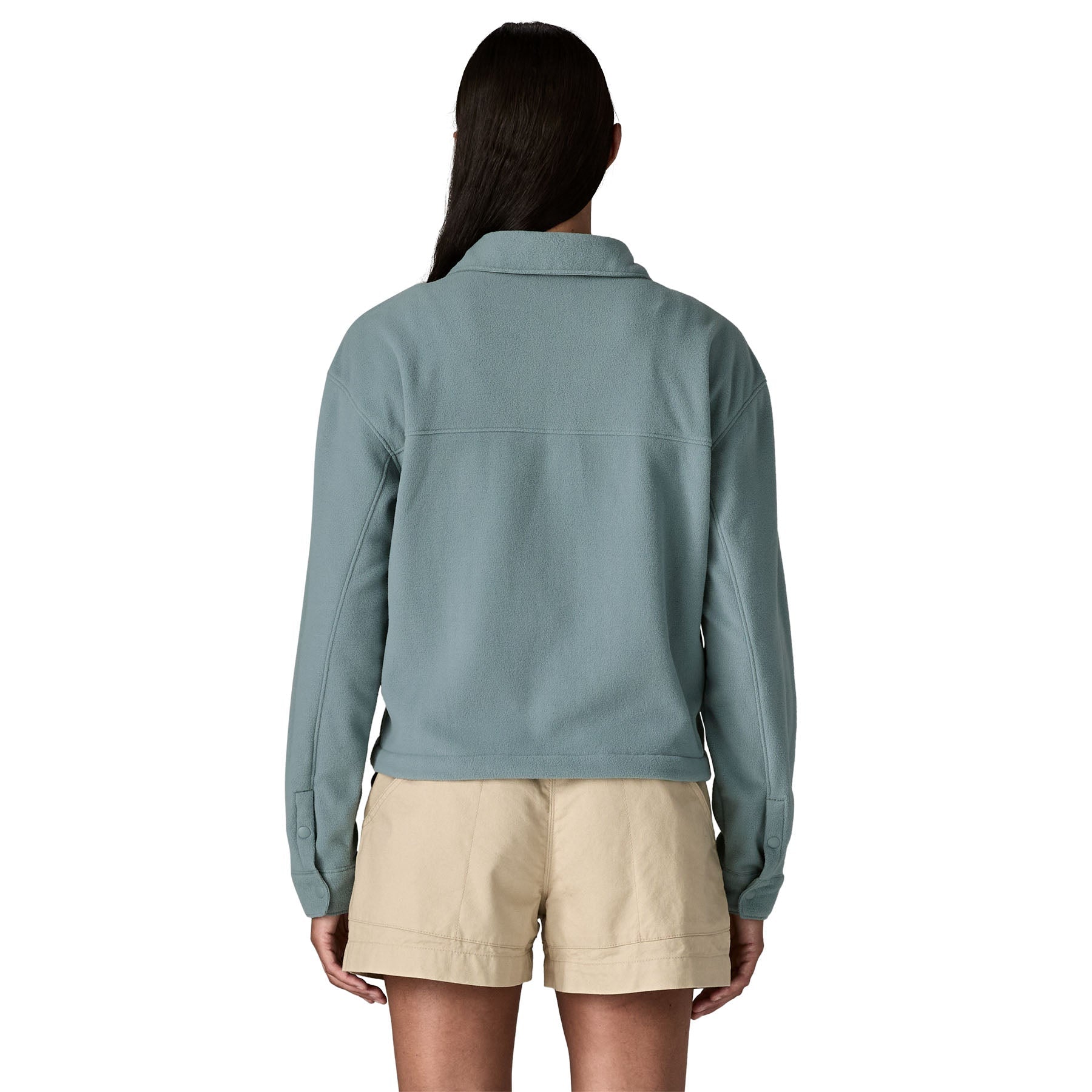 Women's Micro D Fleece Shirt Jacket in Blue Sage | Patagonia Bend