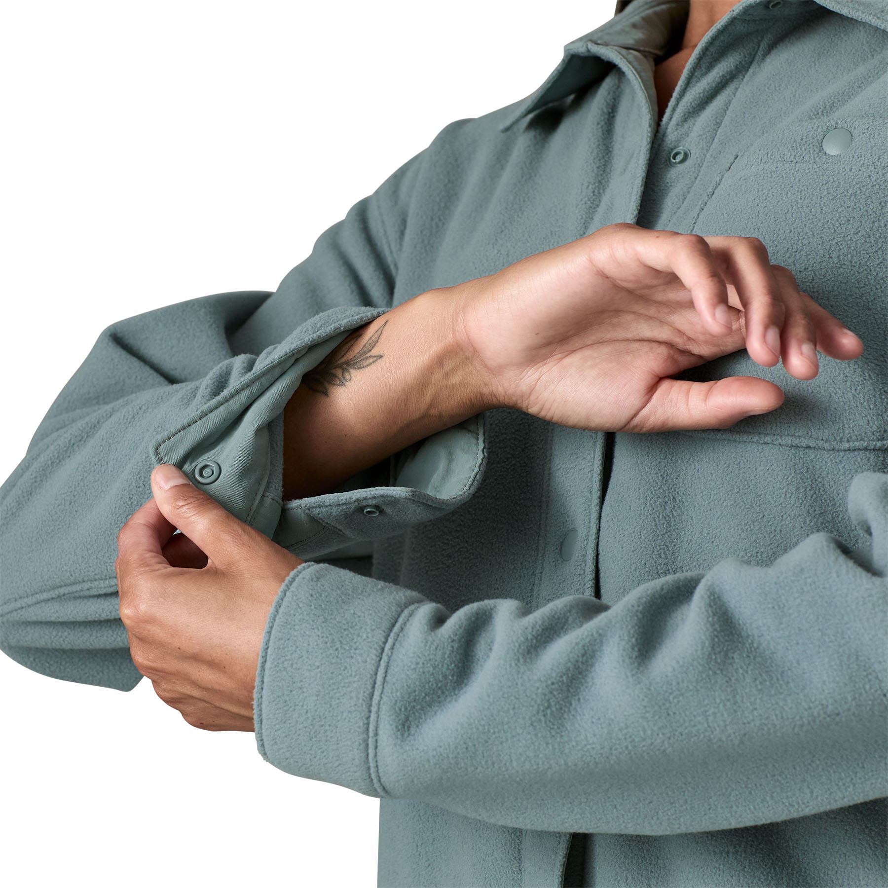 Women's Micro D Fleece Shirt Jacket in Blue Sage | Patagonia Bend