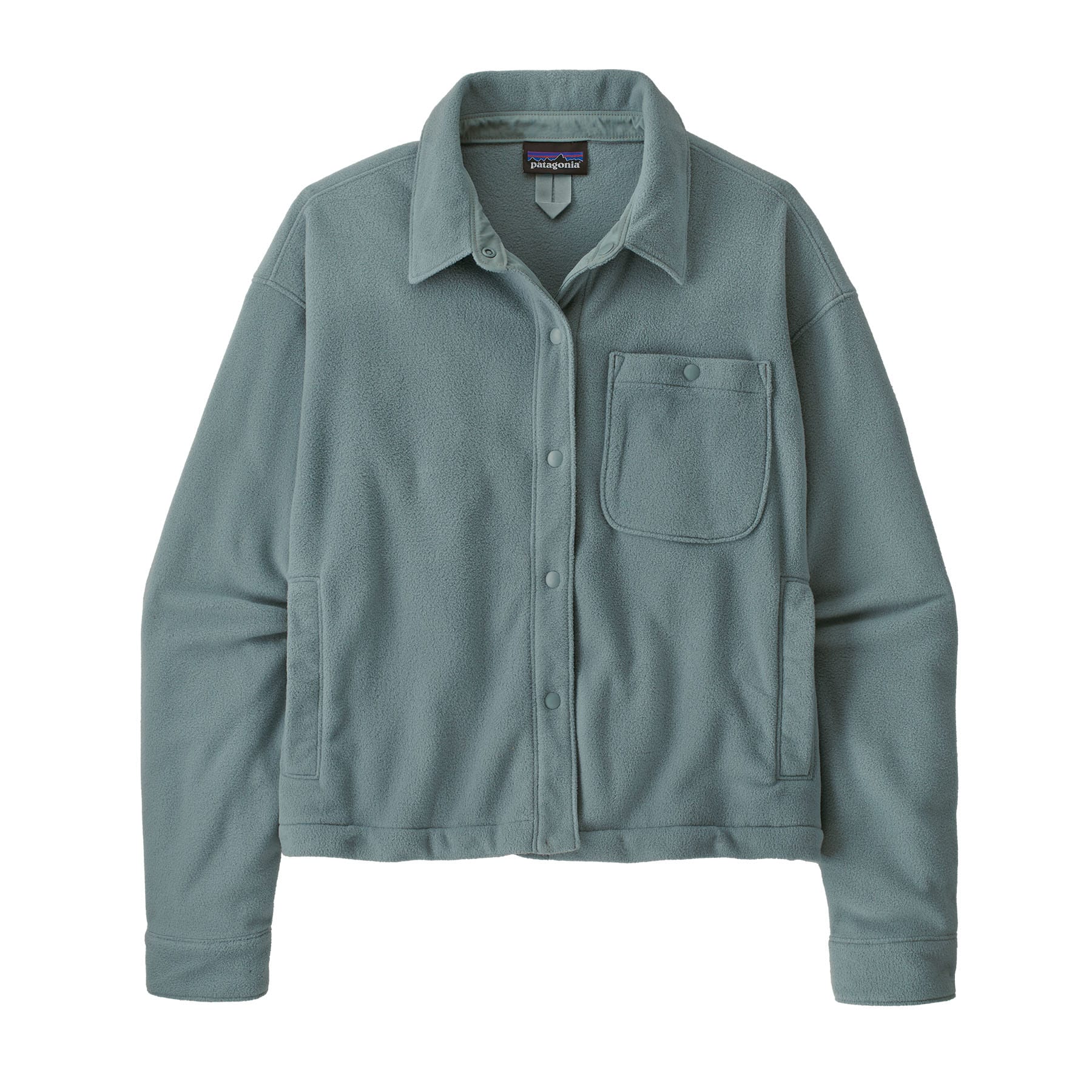 Women's Micro D Fleece Shirt Jacket in Blue Sage | Patagonia Bend