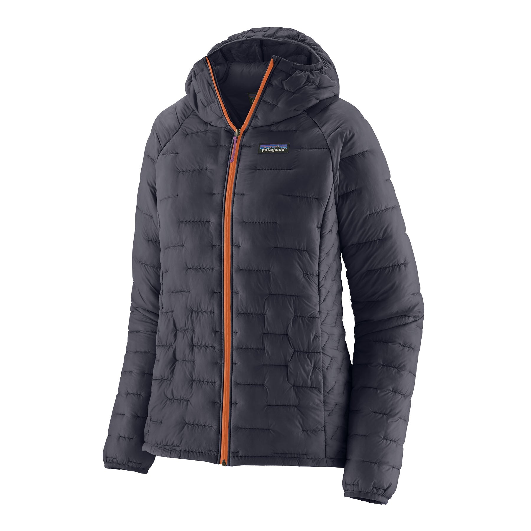 Women's Micro Puff Hoody in Smolder Blue w/P6 Blue | Patagonia Bend