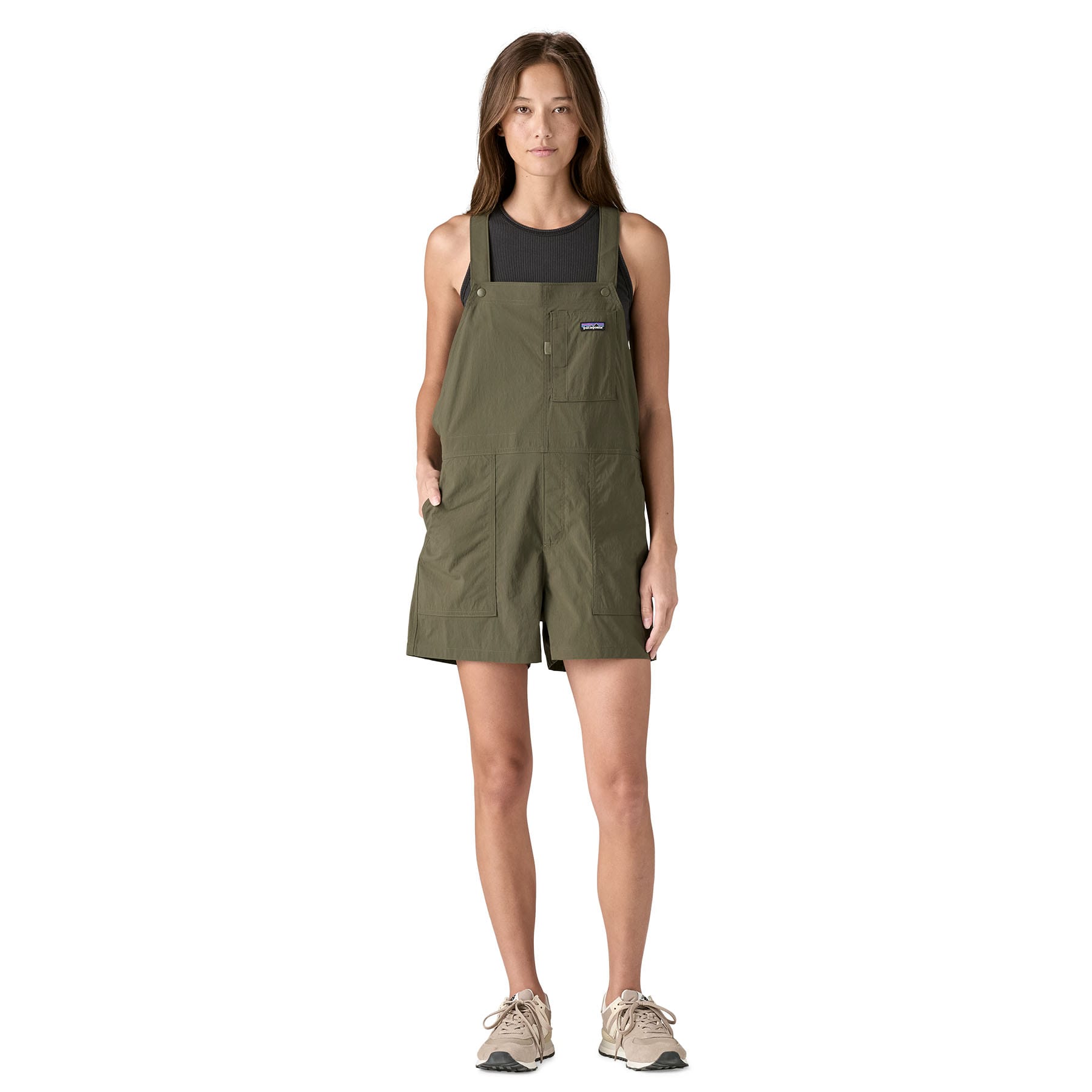 Women's Outdoor Everyday Overalls in Basin Green | Patagonia Bend