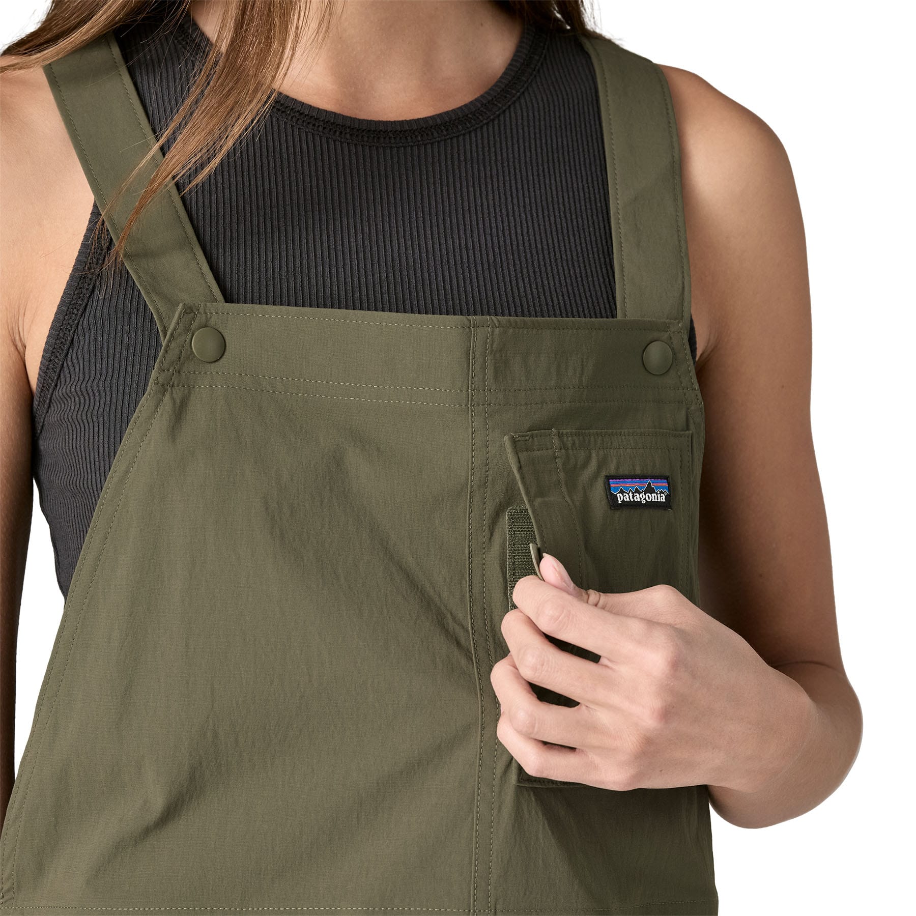 Women's Outdoor Everyday Overalls in Basin Green | Patagonia Bend