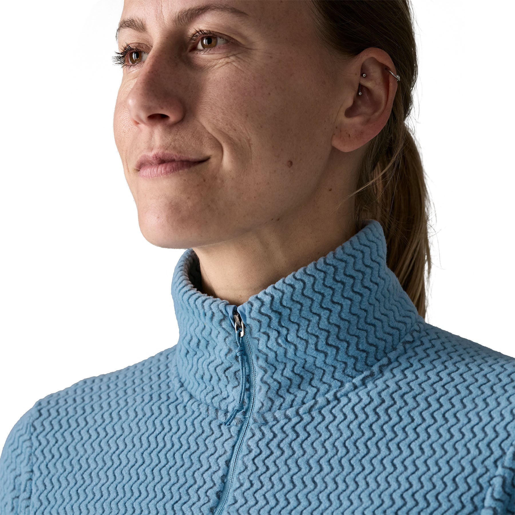 Women's R1® Air Zip Neck in Shore Blue | Patagonia Bend