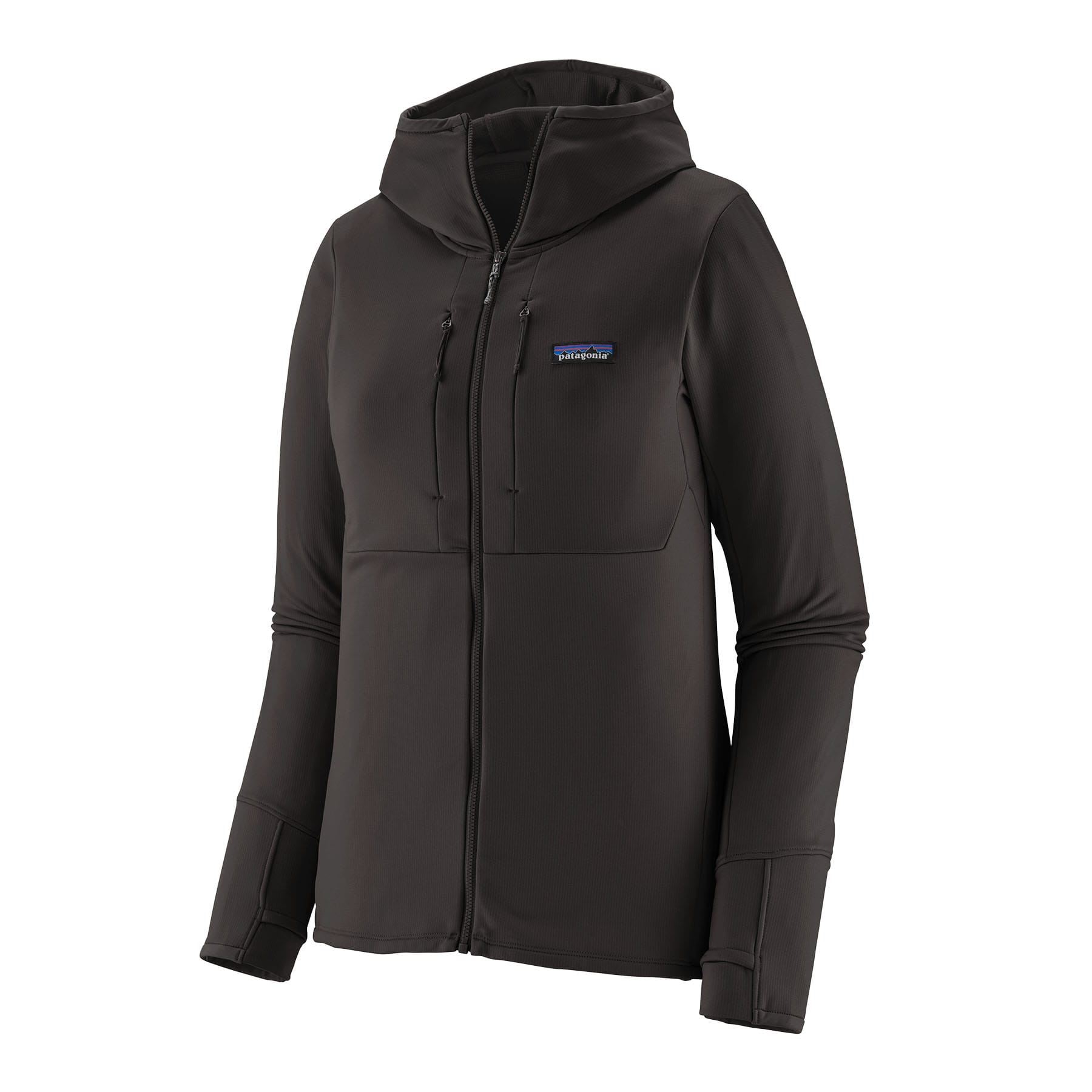 Women's R1 Thermal Full - Zip Hoody in Black | Patagonia Bend