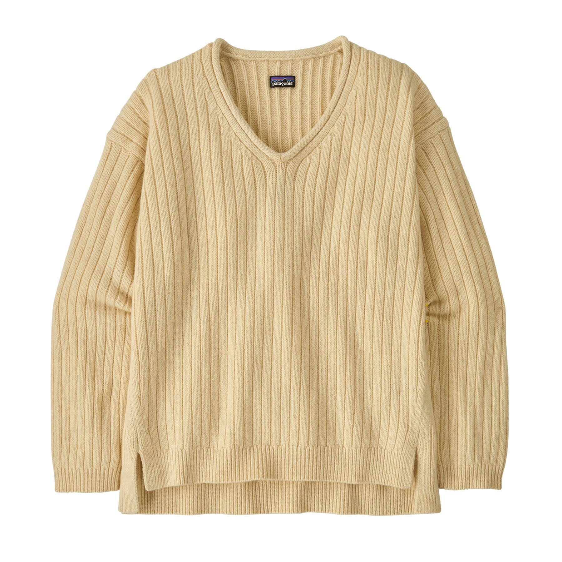 Women's Recycled Wool - Blend V - Neck Sweater in Dark Natural | Patagonia Bend
