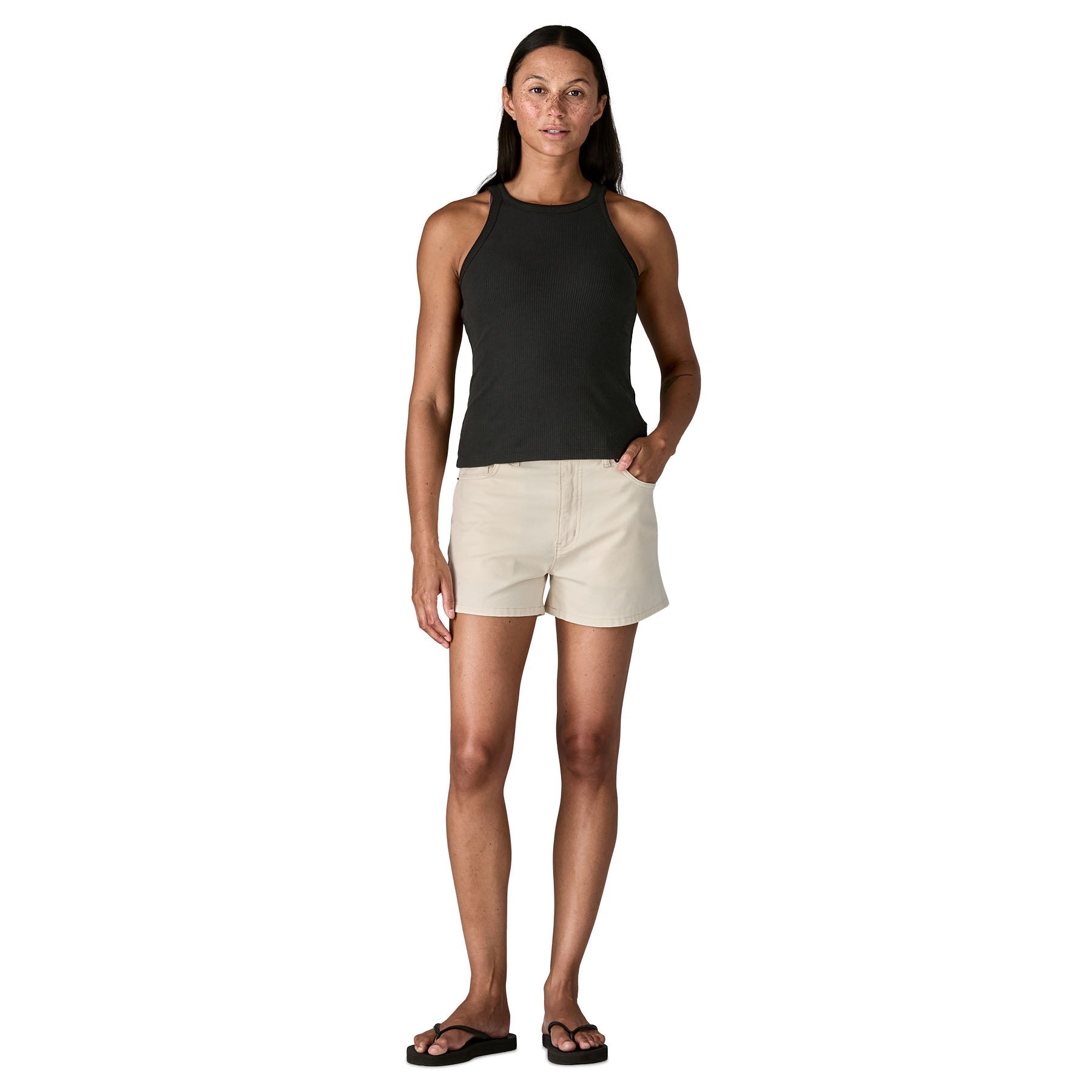 Women's Rib Knit Tank in Black | Patagonia Bend