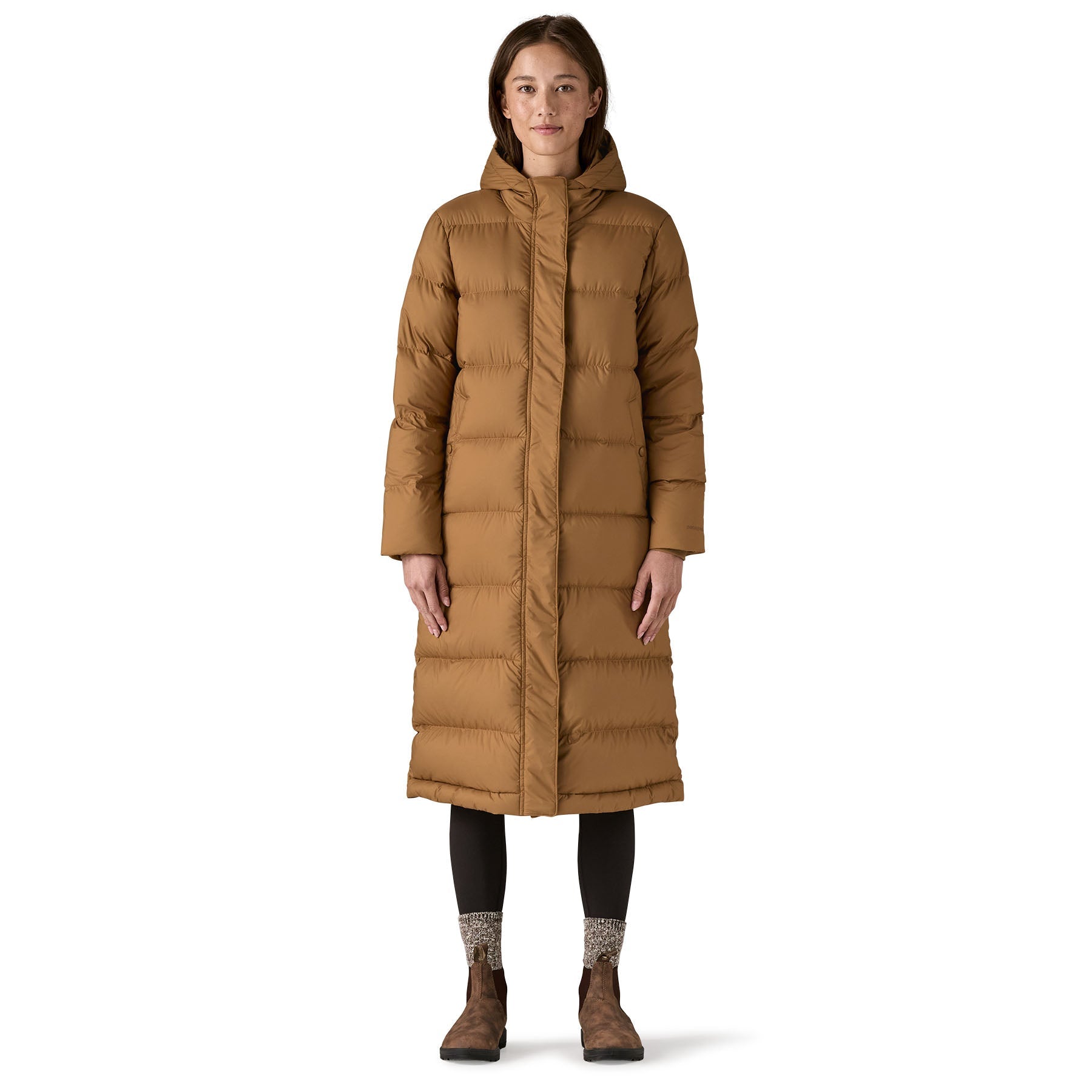 Women's Silent Down Long Parka in Black | Patagonia Bend